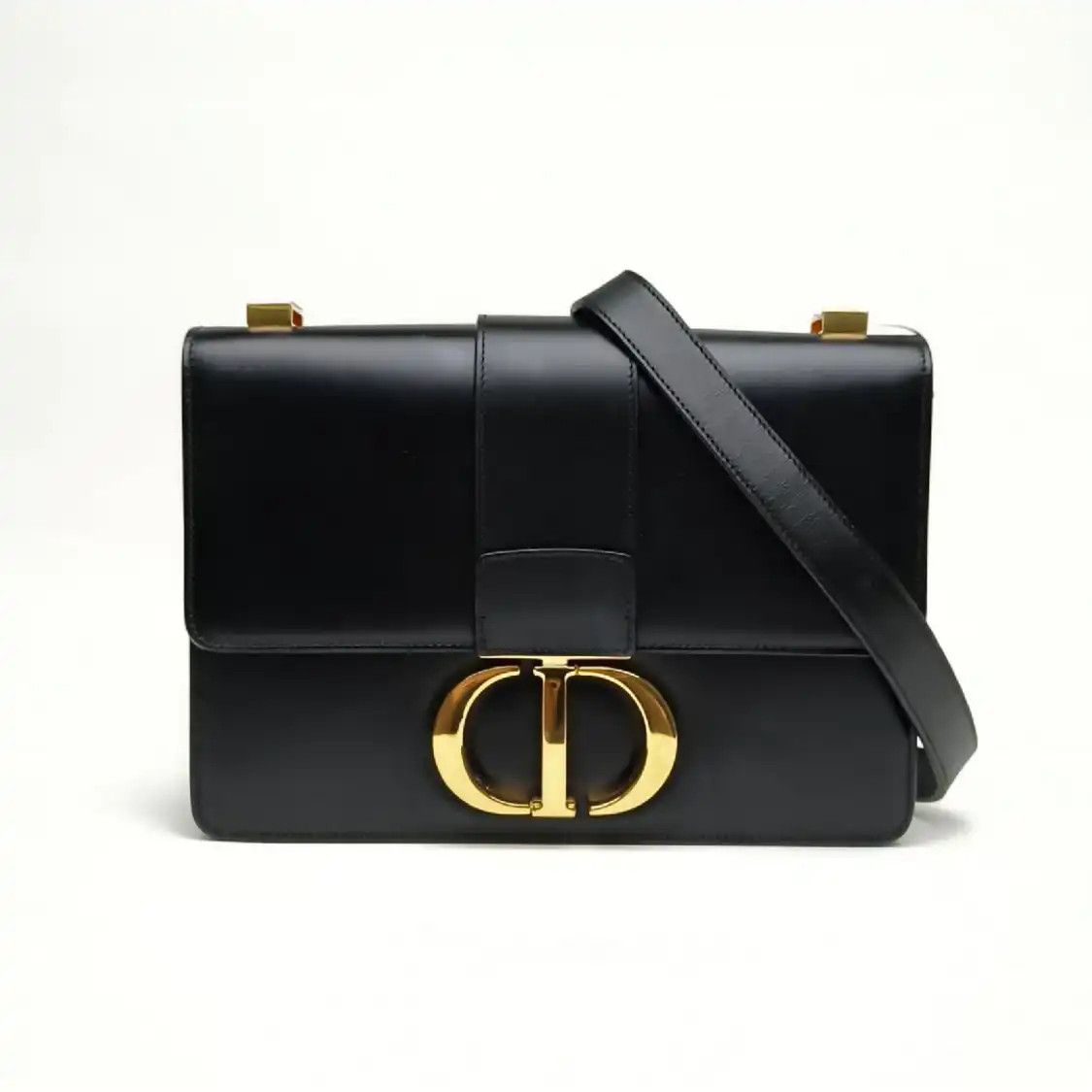 Dior DIOR 30 Montaigne black cowhide leather Montaigne bag crossbody bag gold hardwar Size ONE SIZE - 4 Thumbnail