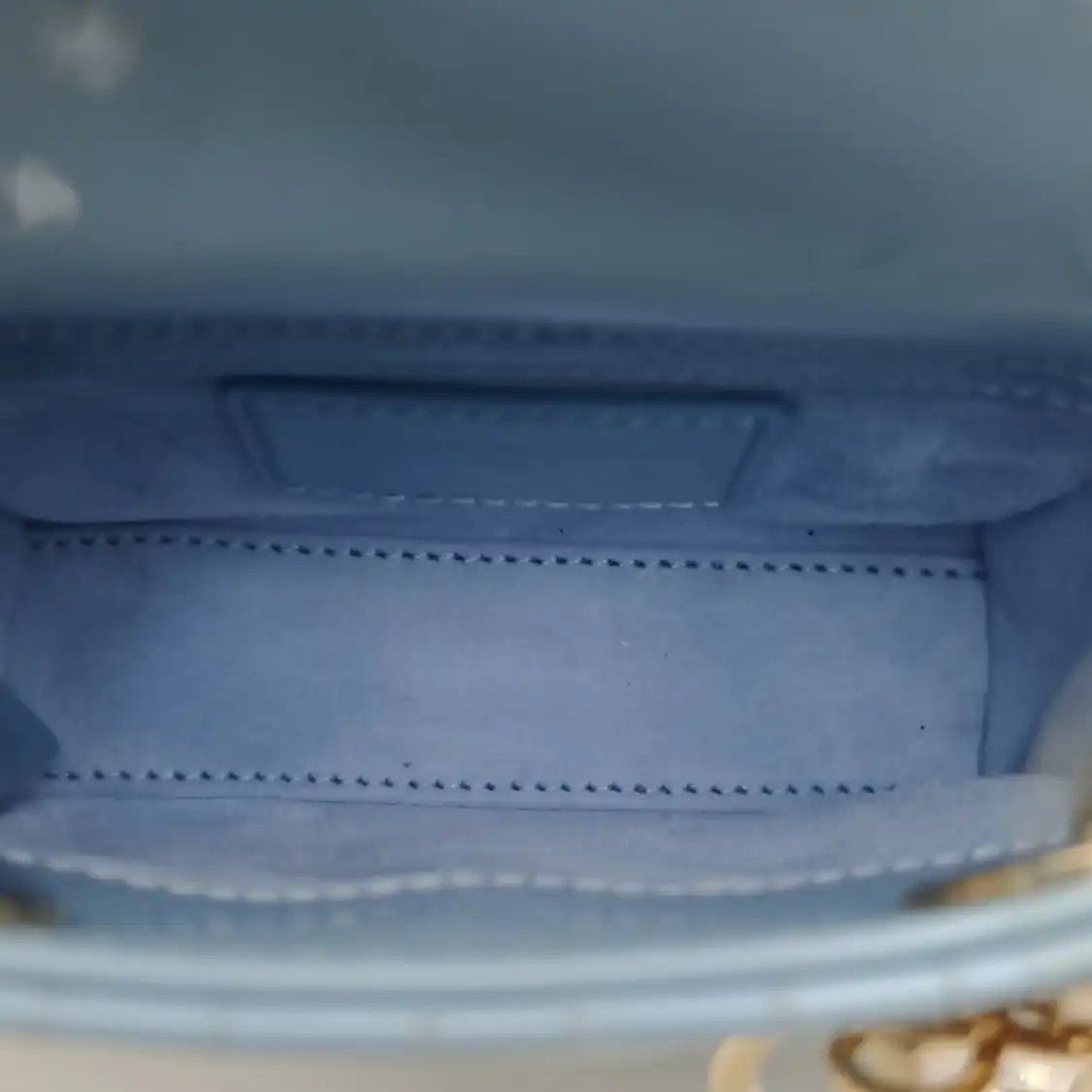 Dior DIOR Lady Dior micro blue cowhide leather rattan plaid quilted Lady mini shoulde Size ONE SIZE - 6 Thumbnail