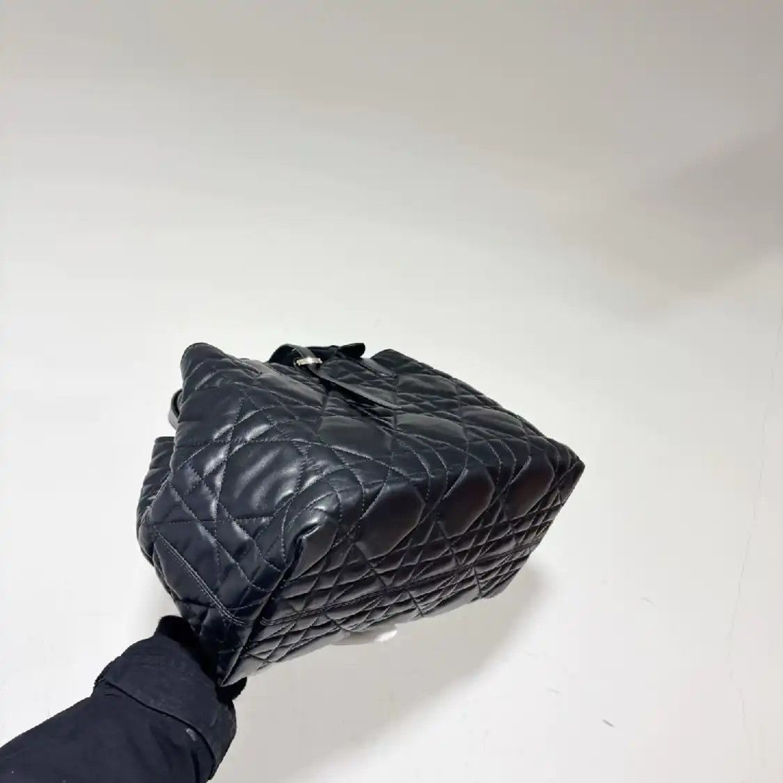 Dior DIOR Toujours Medium black cowhide leather rattan plaid quilted handbag Size ONE SIZE - 3 Thumbnail