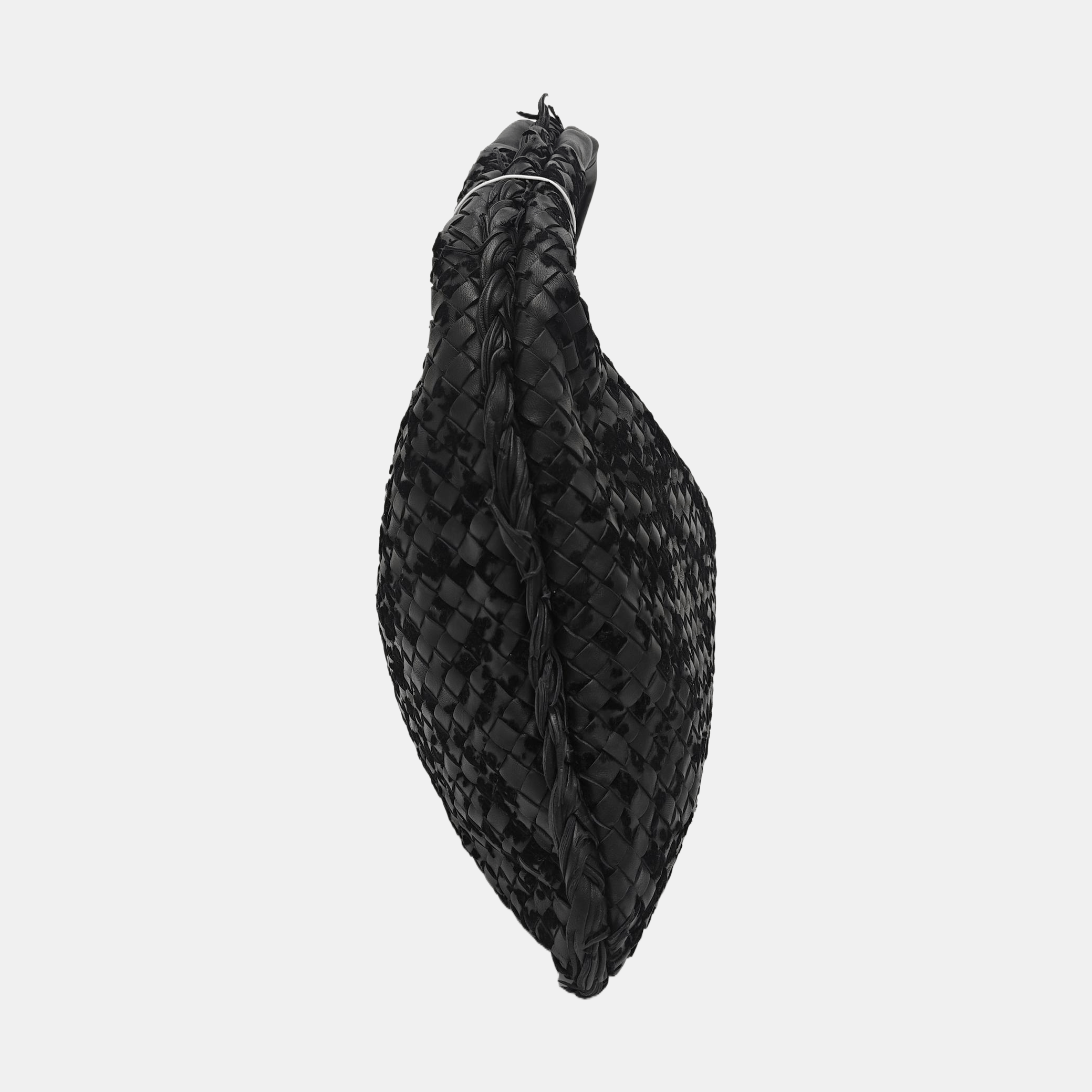 Bottega Veneta Bottega Veneta Intrecciato Black Leather Shoulder Bag Size ONE SIZE - 3 Thumbnail
