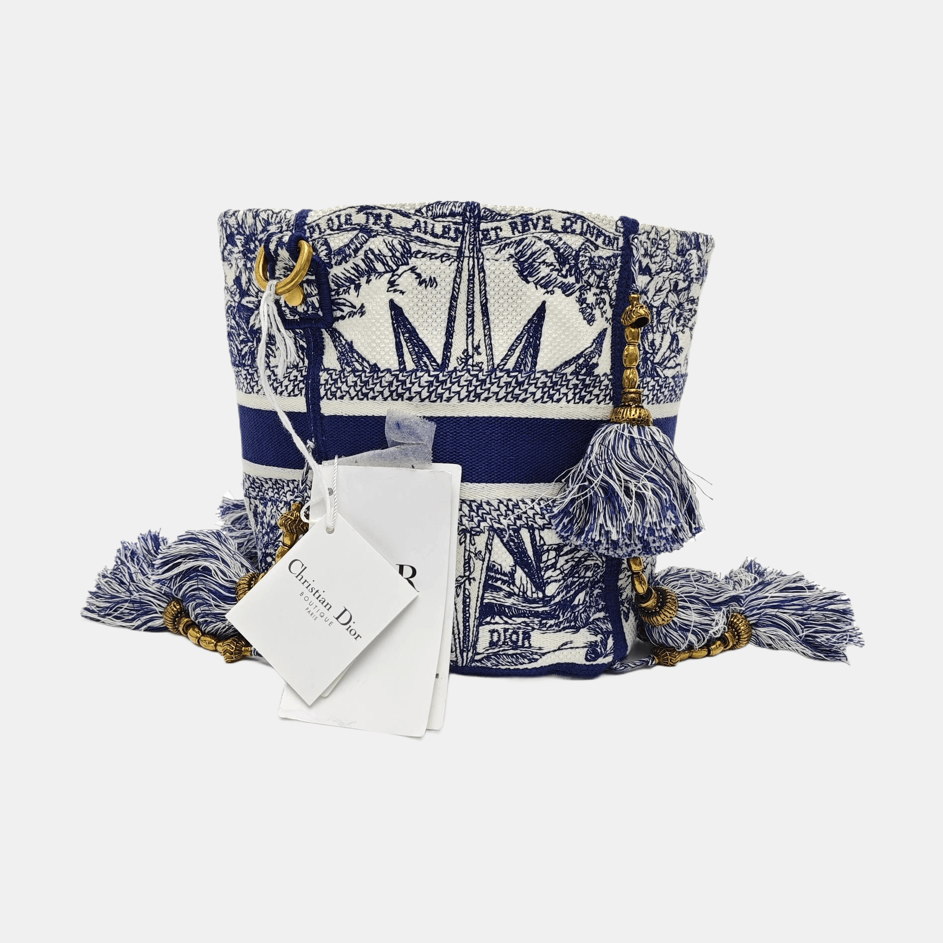Dior Dior D-Bubble Canvas Jacquard Bucket Bag Size ONE SIZE - 4 Thumbnail