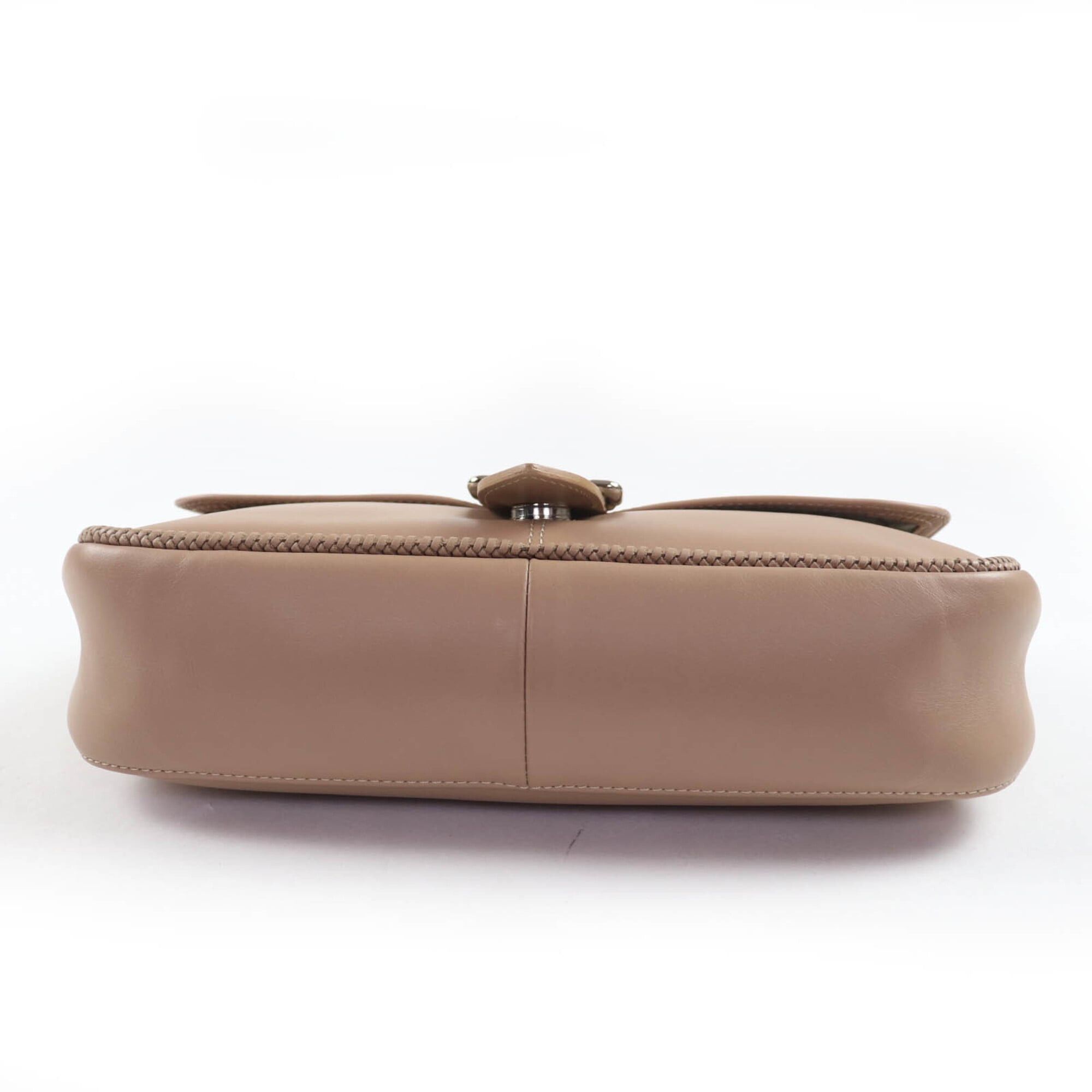 Longchamp Longchamp Amazone Chain 2-Way Leather Handbag/Shoulder Bag, Brown, with Dust Made in France, Women's Size ONE SIZE - 4 Thumbnail