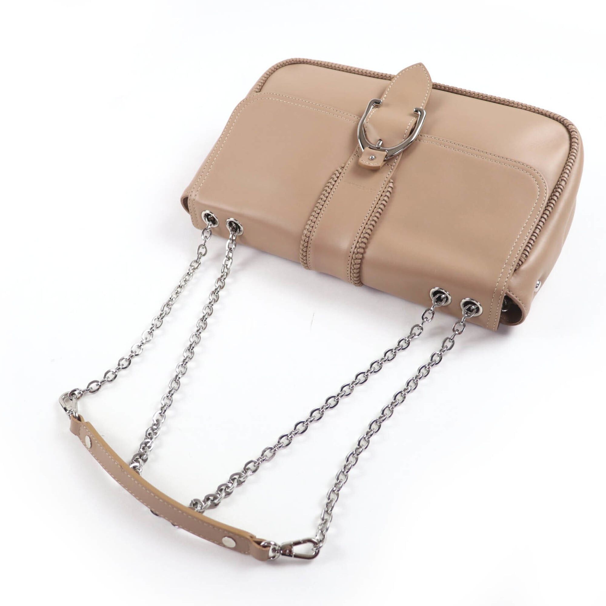 Longchamp Longchamp Amazone Chain 2-Way Leather Handbag/Shoulder Bag, Brown, with Dust Made in France, Women's Size ONE SIZE - 5 Thumbnail