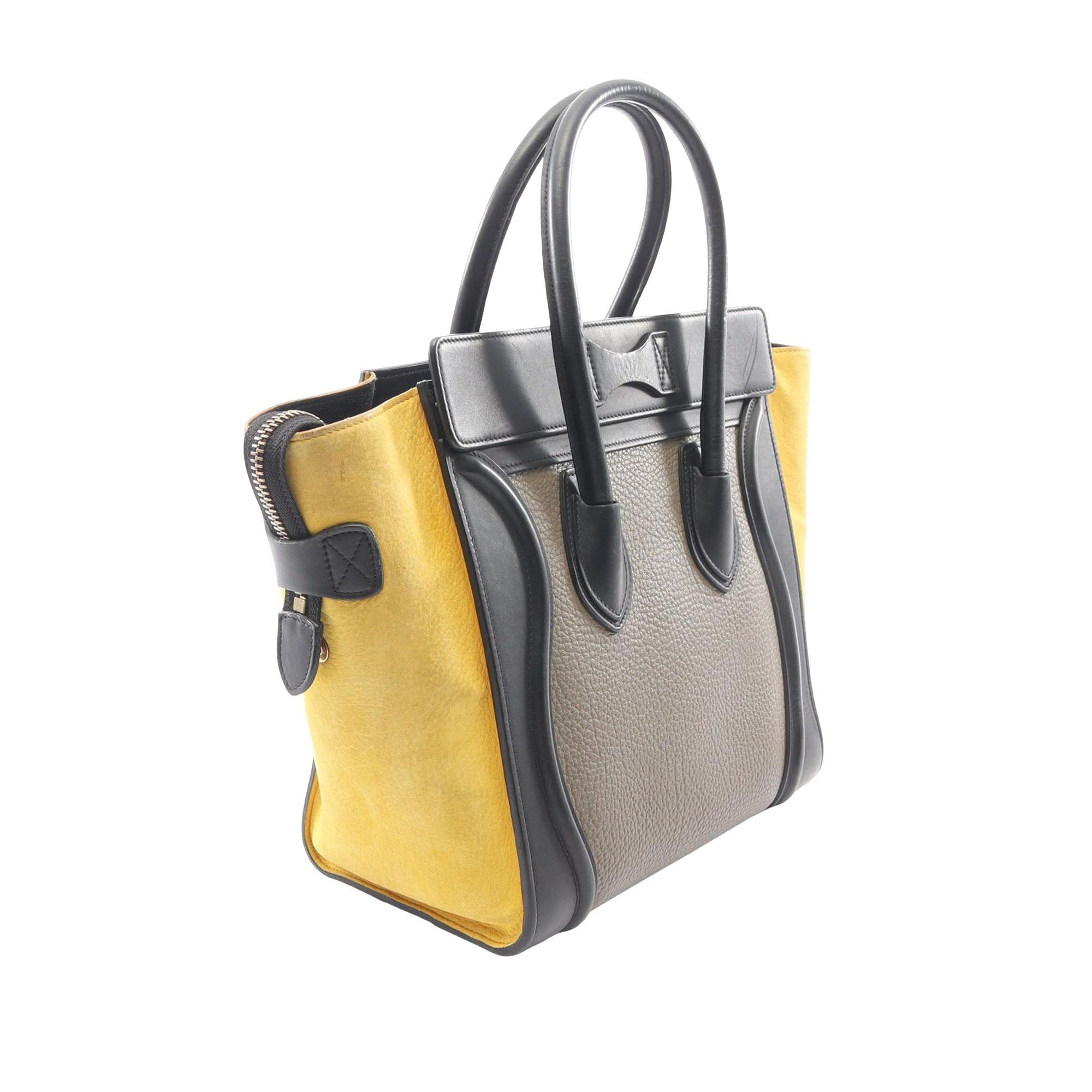 Celine Micro Tricolor Leather Luggage Tote Size ONE SIZE - 2 Thumbnail