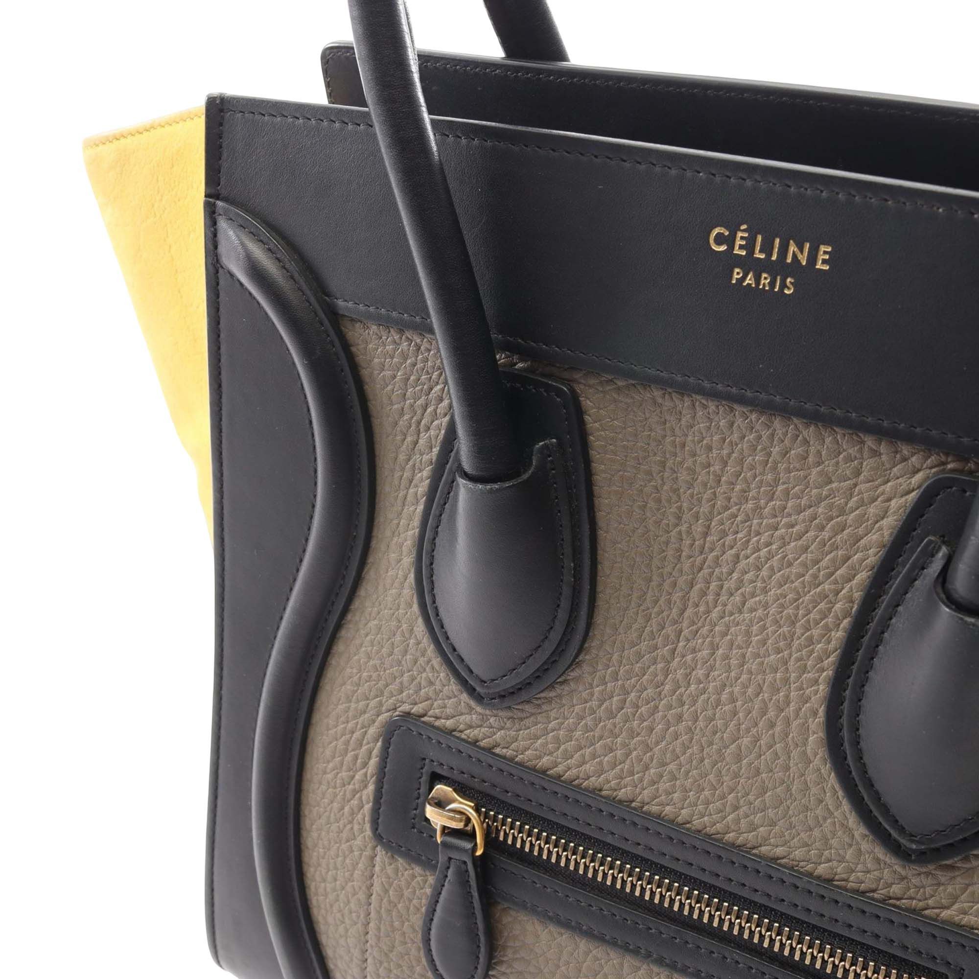 Celine Micro Tricolor Leather Luggage Tote Size ONE SIZE - 6 Thumbnail