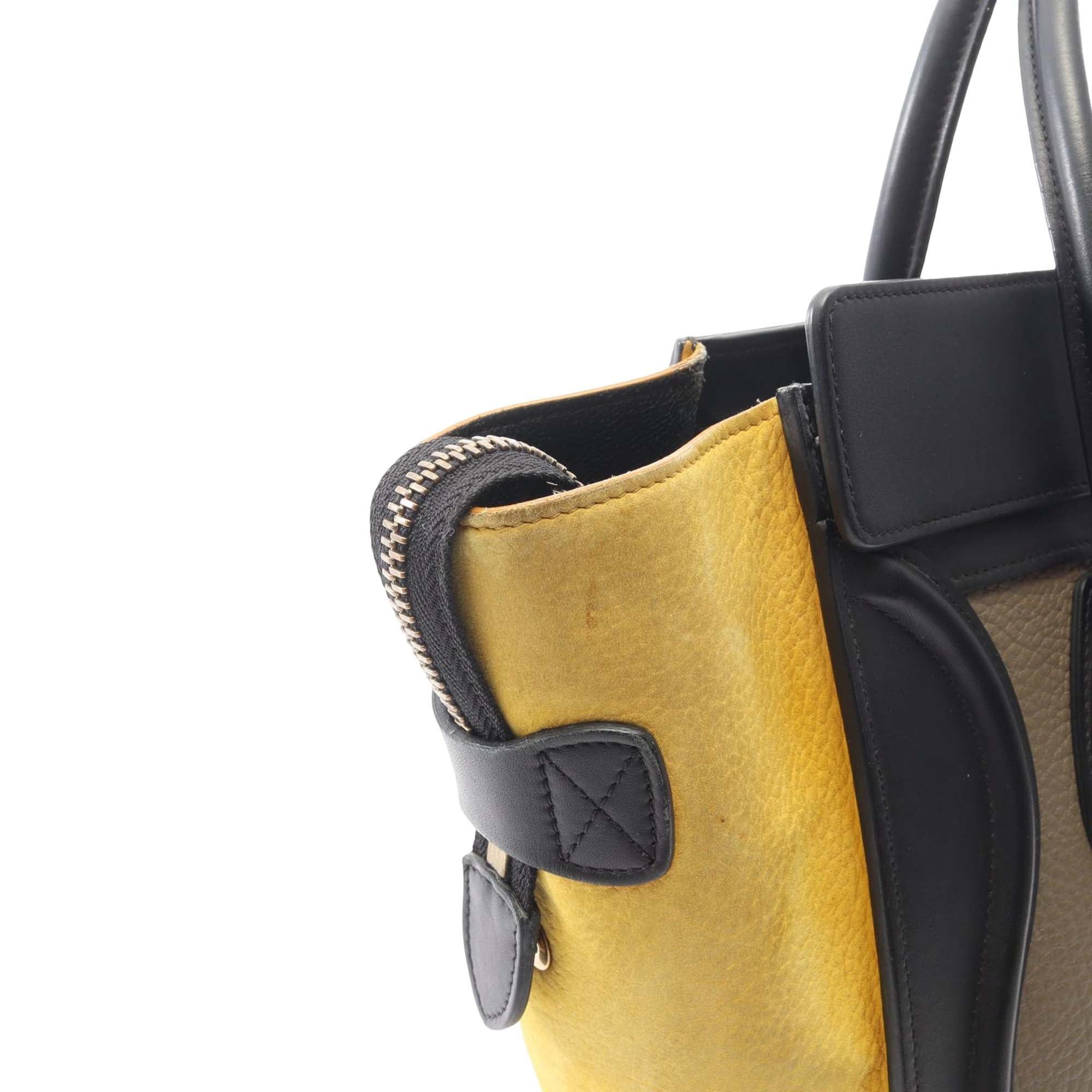 Celine Micro Tricolor Leather Luggage Tote Size ONE SIZE - 5 Thumbnail