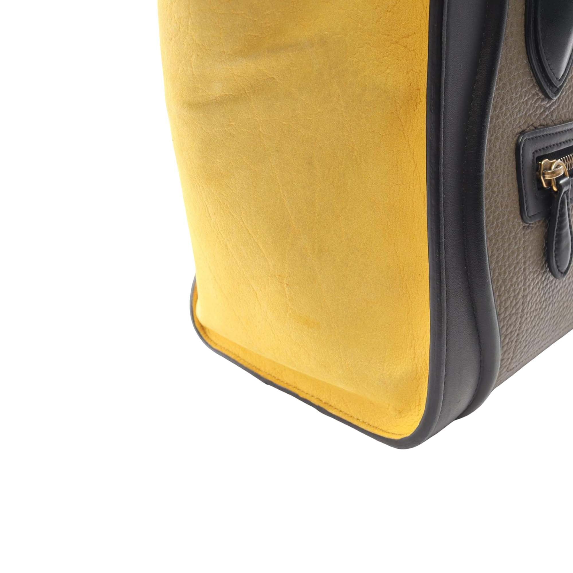 Celine Micro Tricolor Leather Luggage Tote Size ONE SIZE - 9 Thumbnail