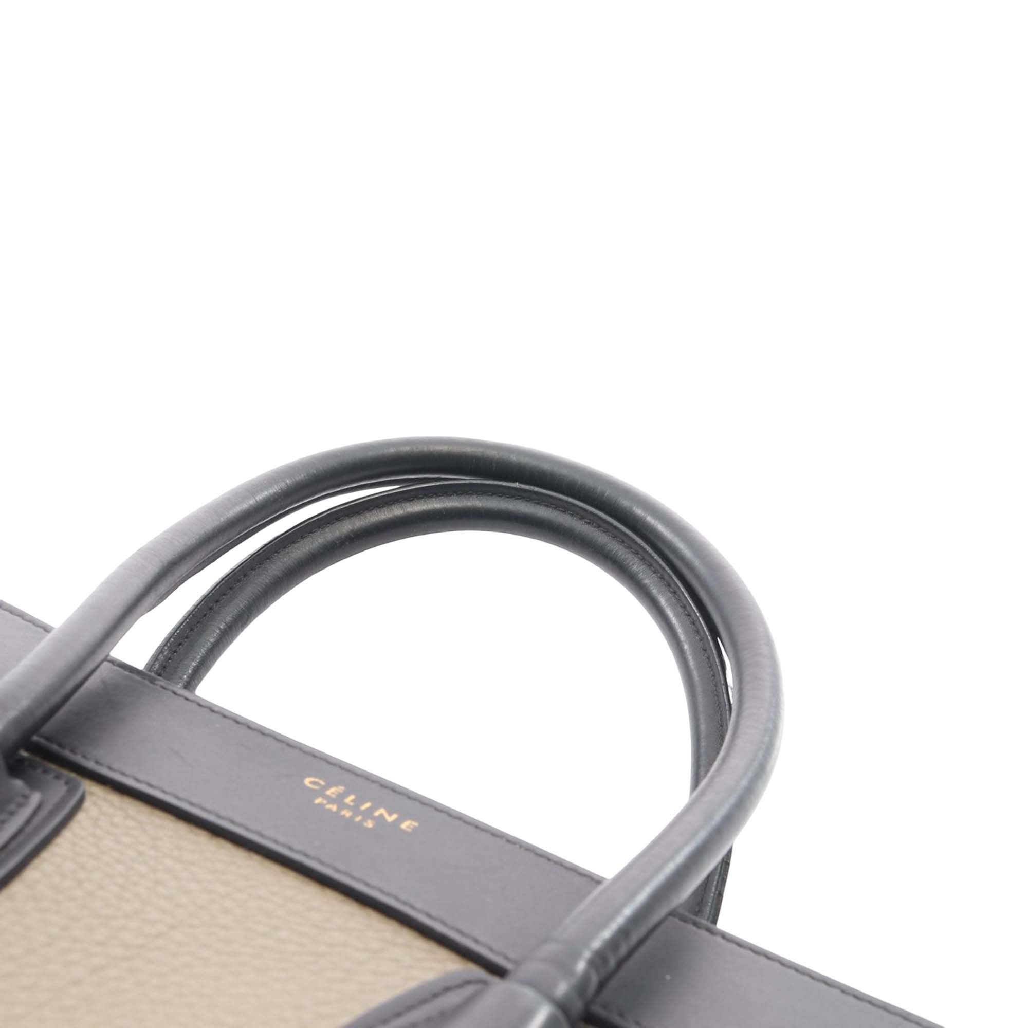 Celine Micro Tricolor Leather Luggage Tote Size ONE SIZE - 13 Thumbnail