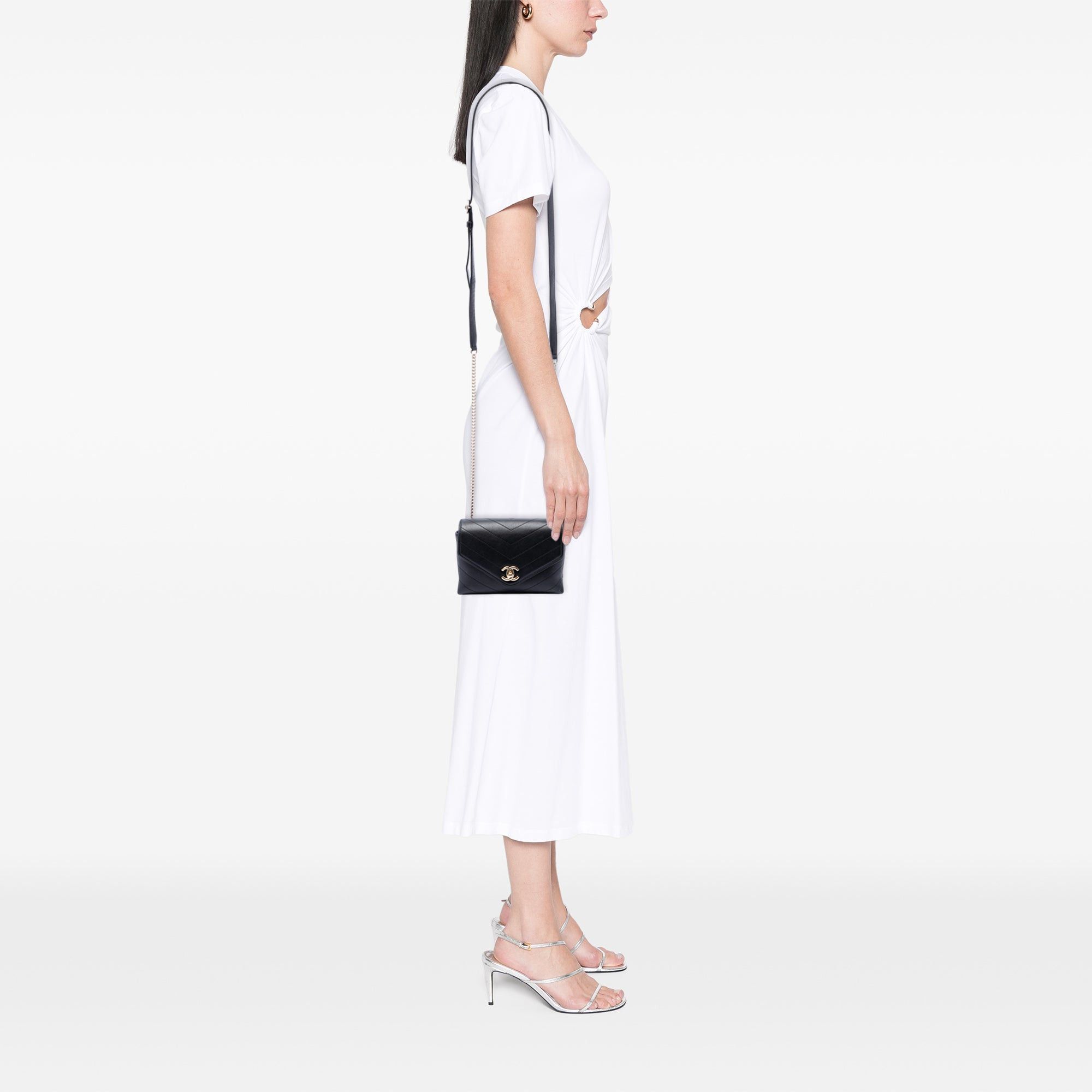 Chanel Chevron Calfskin Stitched Coco Belt Bag Size ONE SIZE - 7 Thumbnail