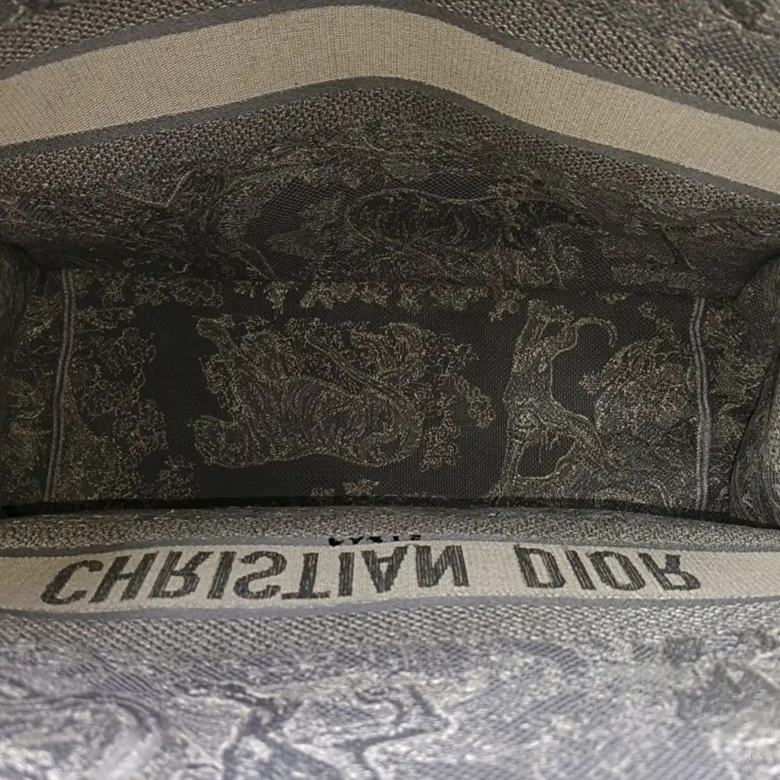 Dior DIOR Book Tote Large grey fabric jacquard handbag Size ONE SIZE - 7 Thumbnail