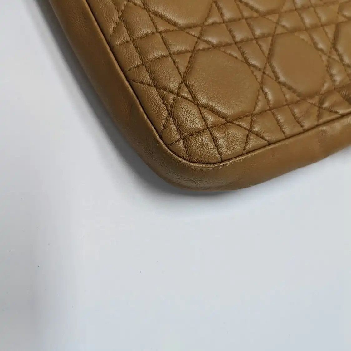 Dior DIOR Miss Dior khaki cowhide leather rattan plaid quilted shoulder bag crossbody Size ONE SIZE - 17 Thumbnail