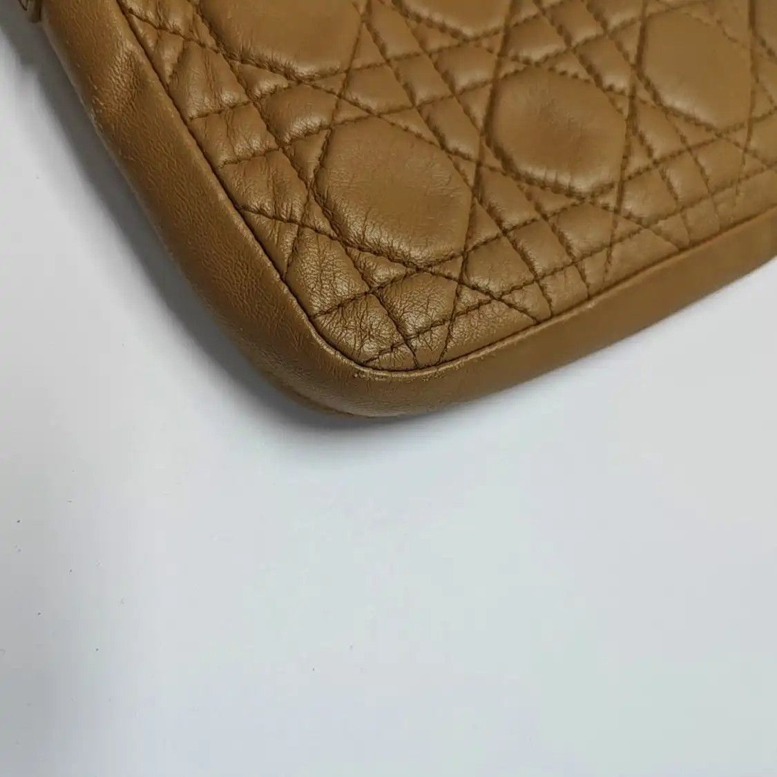 Dior DIOR Miss Dior khaki cowhide leather rattan plaid quilted shoulder bag crossbody Size ONE SIZE - 16 Thumbnail