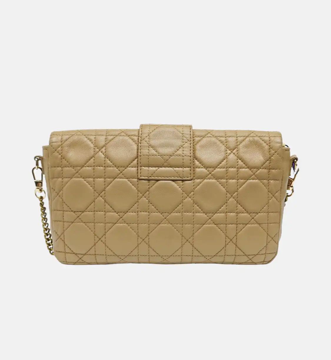 Dior DIOR Miss Dior khaki cowhide leather rattan plaid quilted shoulder bag crossbody Size ONE SIZE - 5 Thumbnail