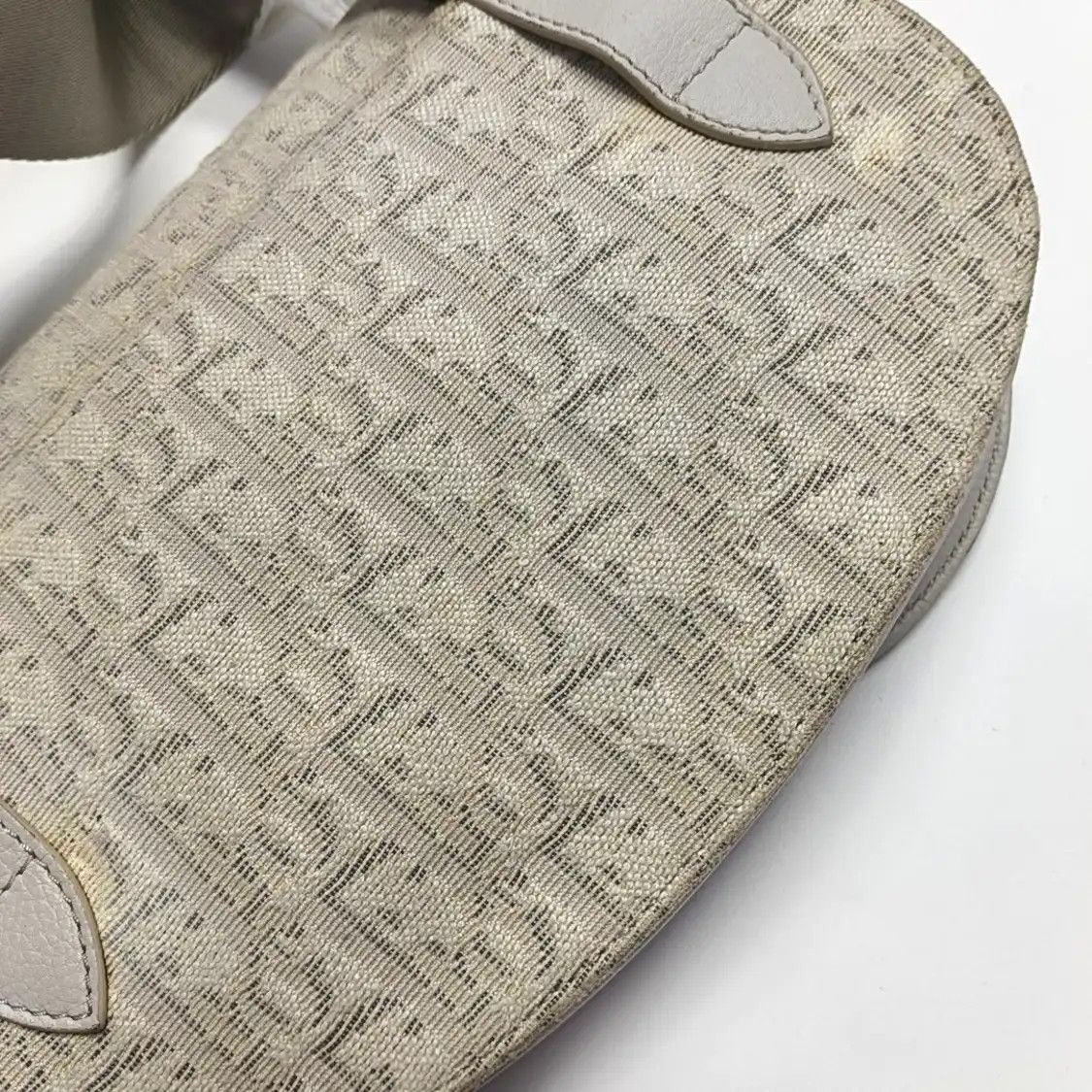 Dior DIOR Saddle beige canvas monogram jacquard saddle bag shoulder bag crossbody sil Size ONE SIZE - 14 Thumbnail