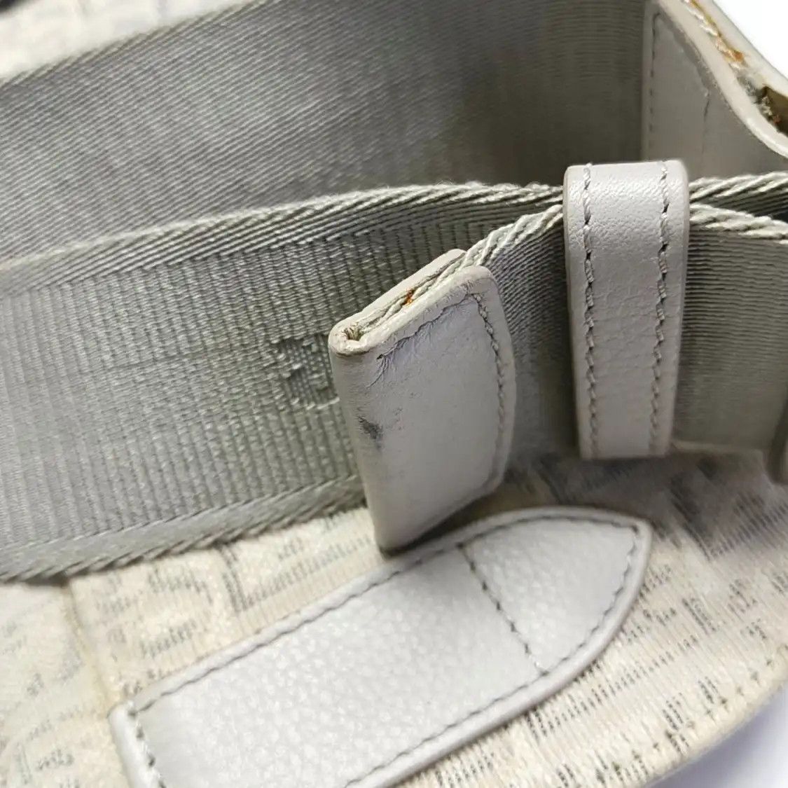 Dior DIOR Saddle beige canvas monogram jacquard saddle bag shoulder bag crossbody sil Size ONE SIZE - 17 Thumbnail