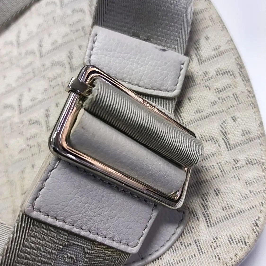Dior DIOR Saddle beige canvas monogram jacquard saddle bag shoulder bag crossbody sil Size ONE SIZE - 18 Thumbnail