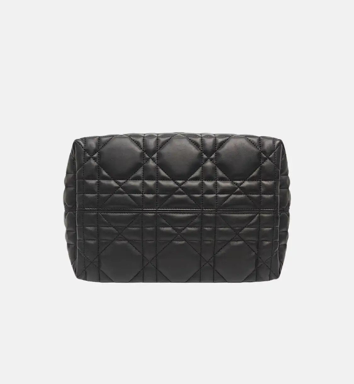 Dior DIOR Toujours Medium black cowhide leather rattan plaid quilted handbag shoulder Size ONE SIZE - 6 Thumbnail