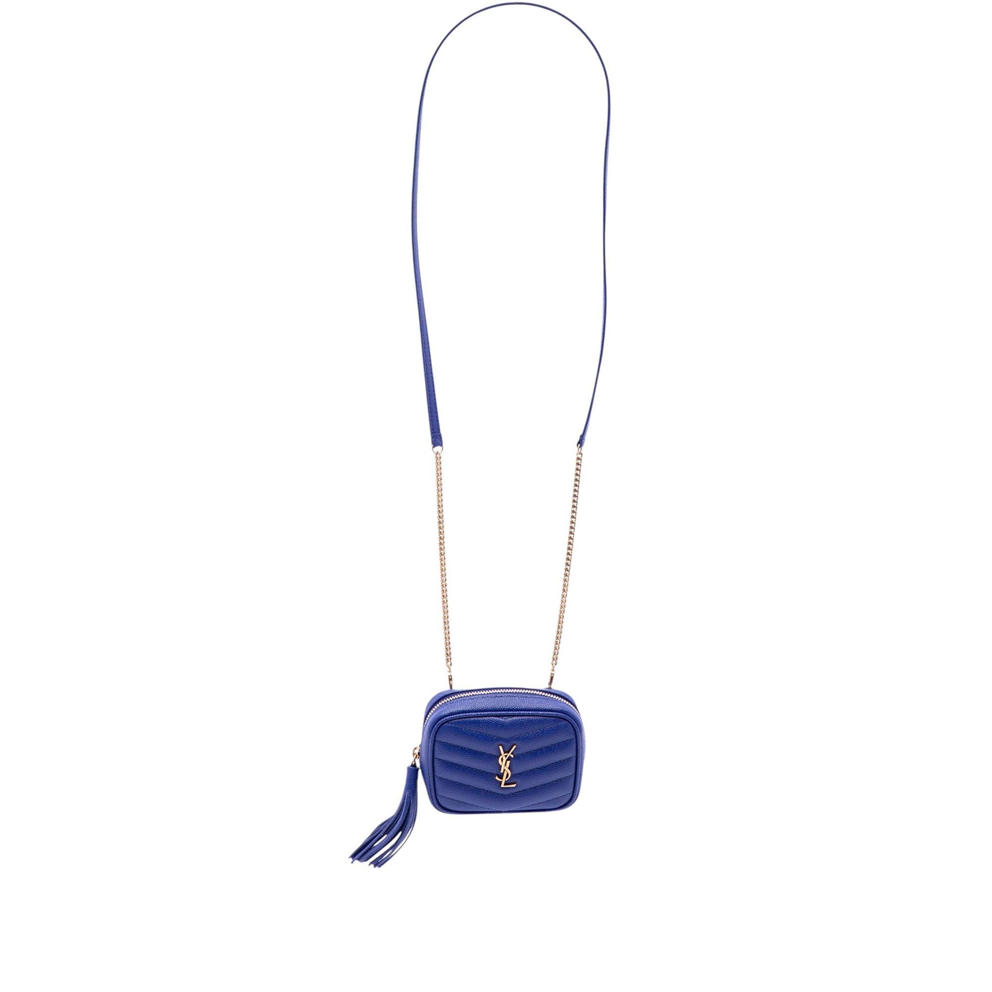 Saint Laurent Paris Baby Chevron Grain De Poudre Monogram Lou Camera Bag Size ONE SIZE - 6 Thumbnail