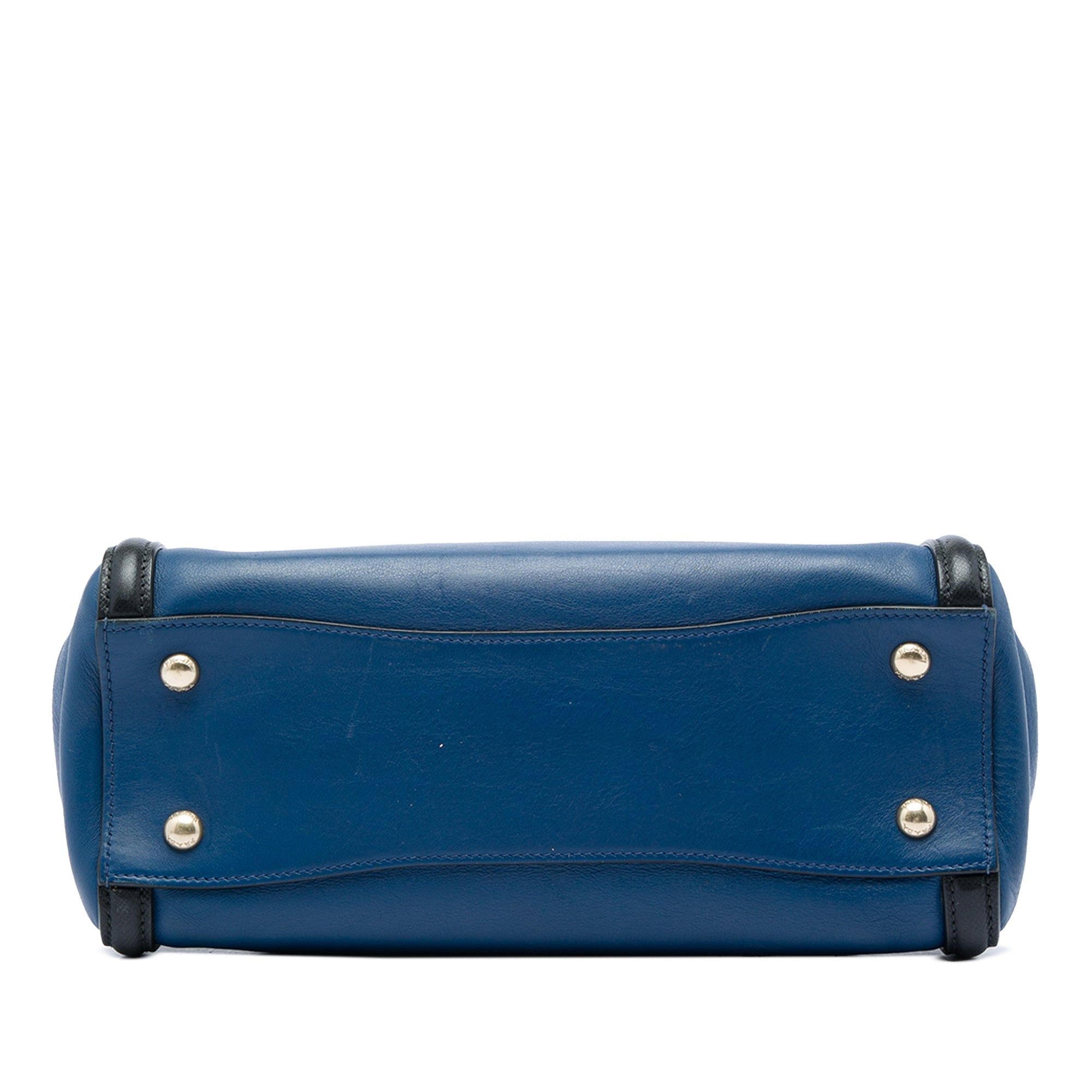 Prada Bicolor Saffiano Trimmed City Calf Double Zip Satchel Size ONE SIZE - 3 Thumbnail