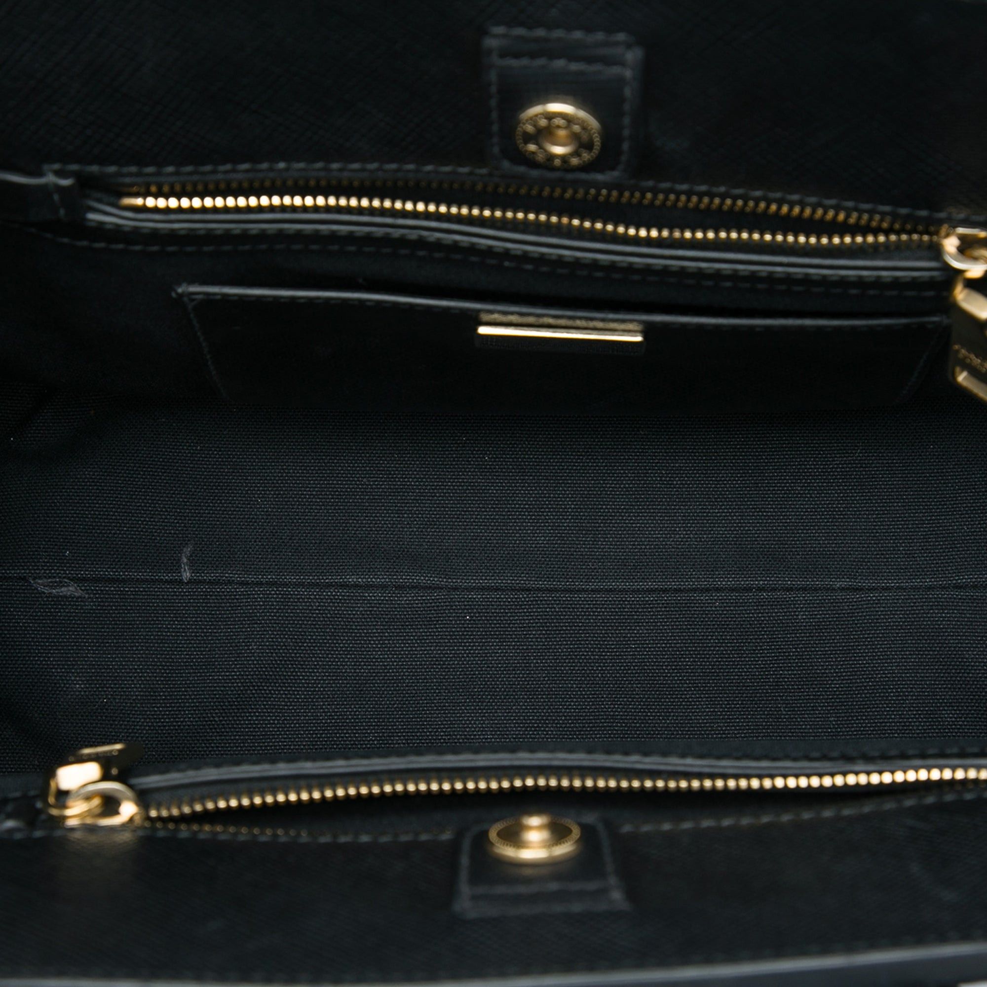 Prada Bicolor Saffiano Trimmed City Calf Double Zip Satchel Size ONE SIZE - 4 Thumbnail