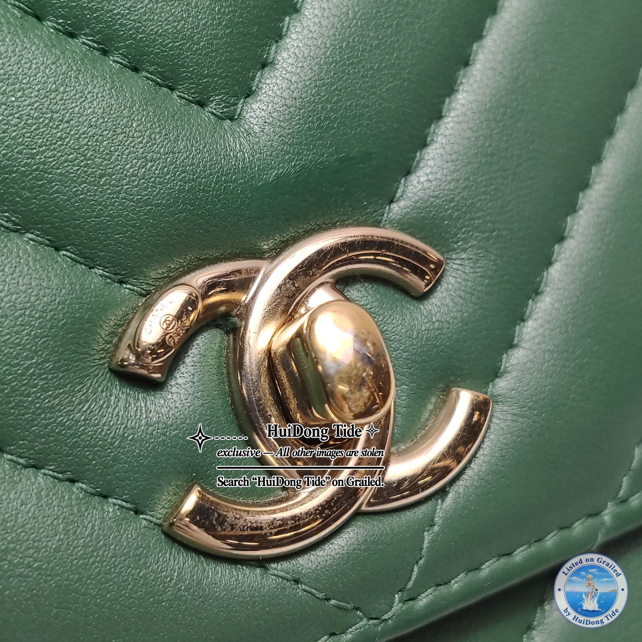 Chanel Chanel Trendy CC Chevron Leather Handle Bag Size ONE SIZE - 10 Thumbnail