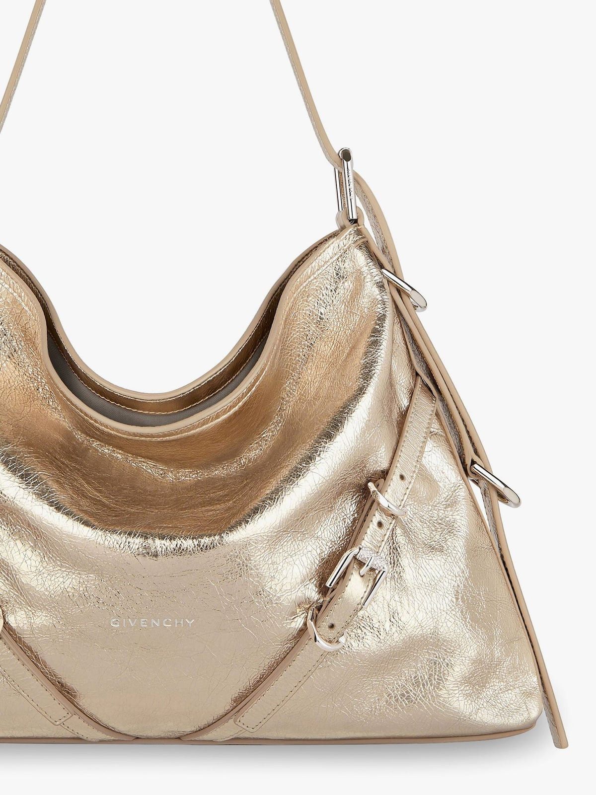 Givenchy Givenchy Voyou metallized leather shoulder bag Size ONE SIZE - 3 Thumbnail