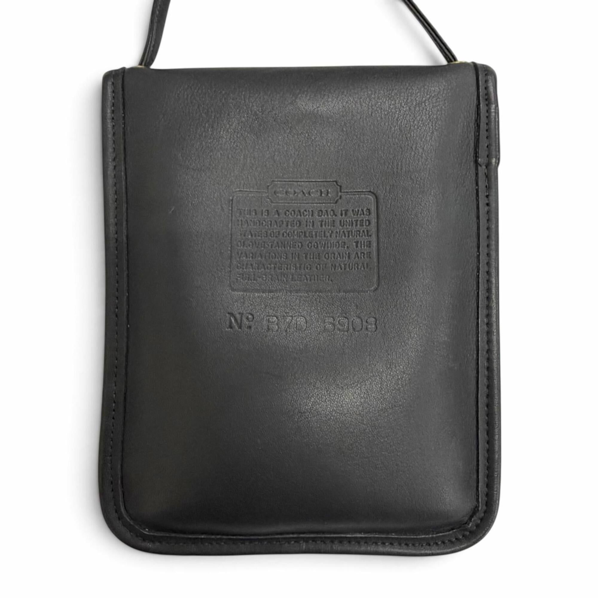 Coach COACH Vintage 6908 Glove Leather Old Coach Turnlock Tourist Pouch Shoulder Bag Black Women's Size ONE SIZE - 4 Thumbnail