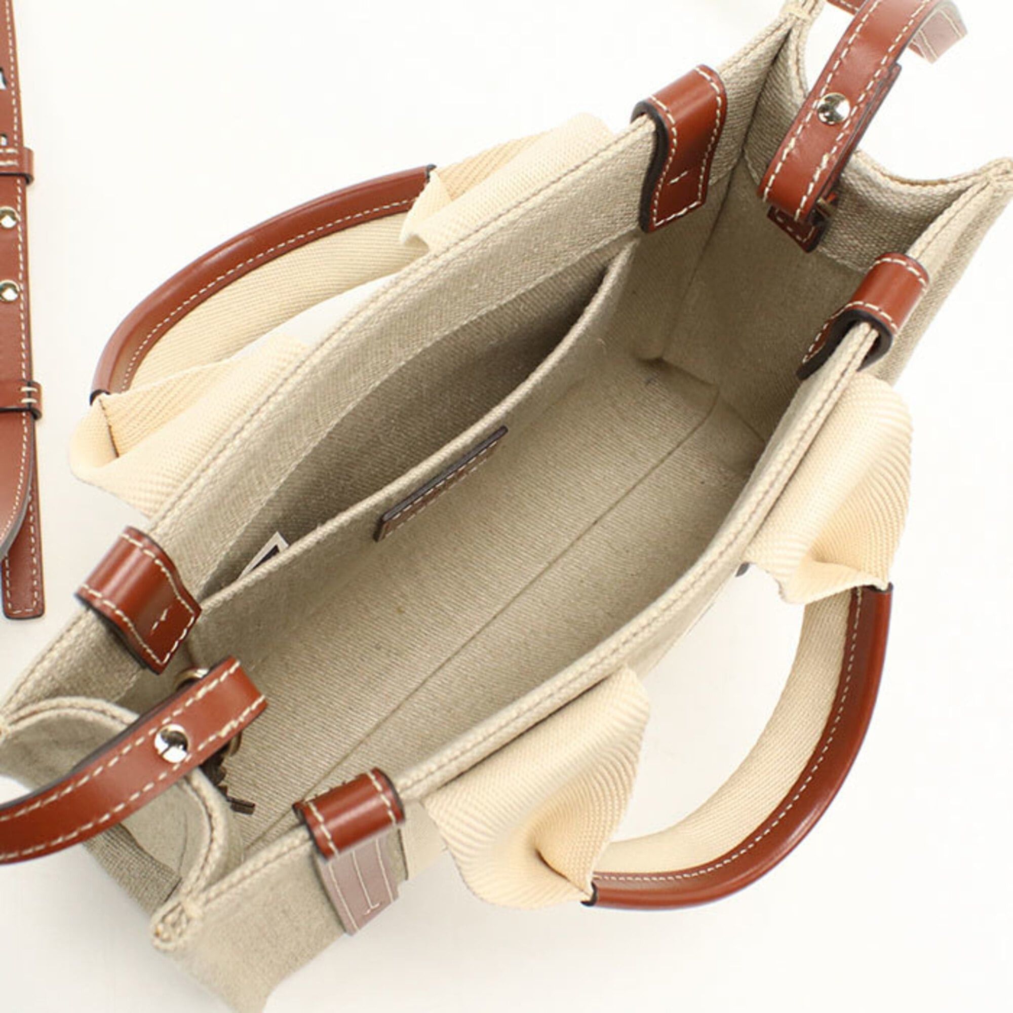 Chloe Chloé Chloe tote bag CHC22AS397 Small WOODY Women's Beige Size ONE SIZE - 3 Thumbnail