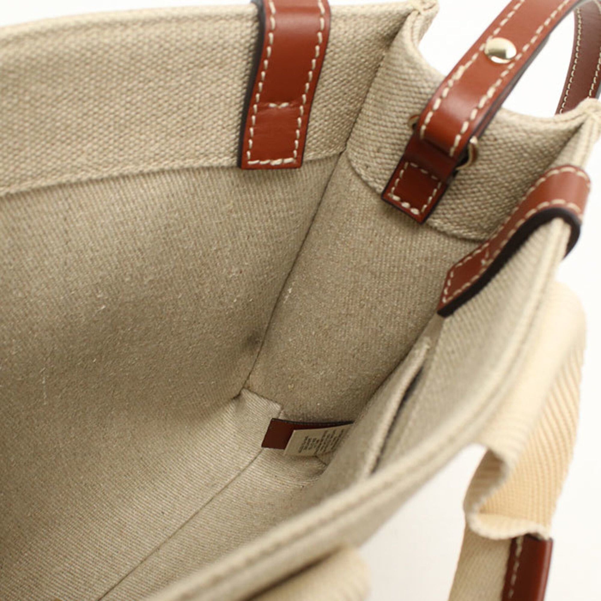 Chloe Chloé Chloe tote bag CHC22AS397 Small WOODY Women's Beige Size ONE SIZE - 6 Thumbnail