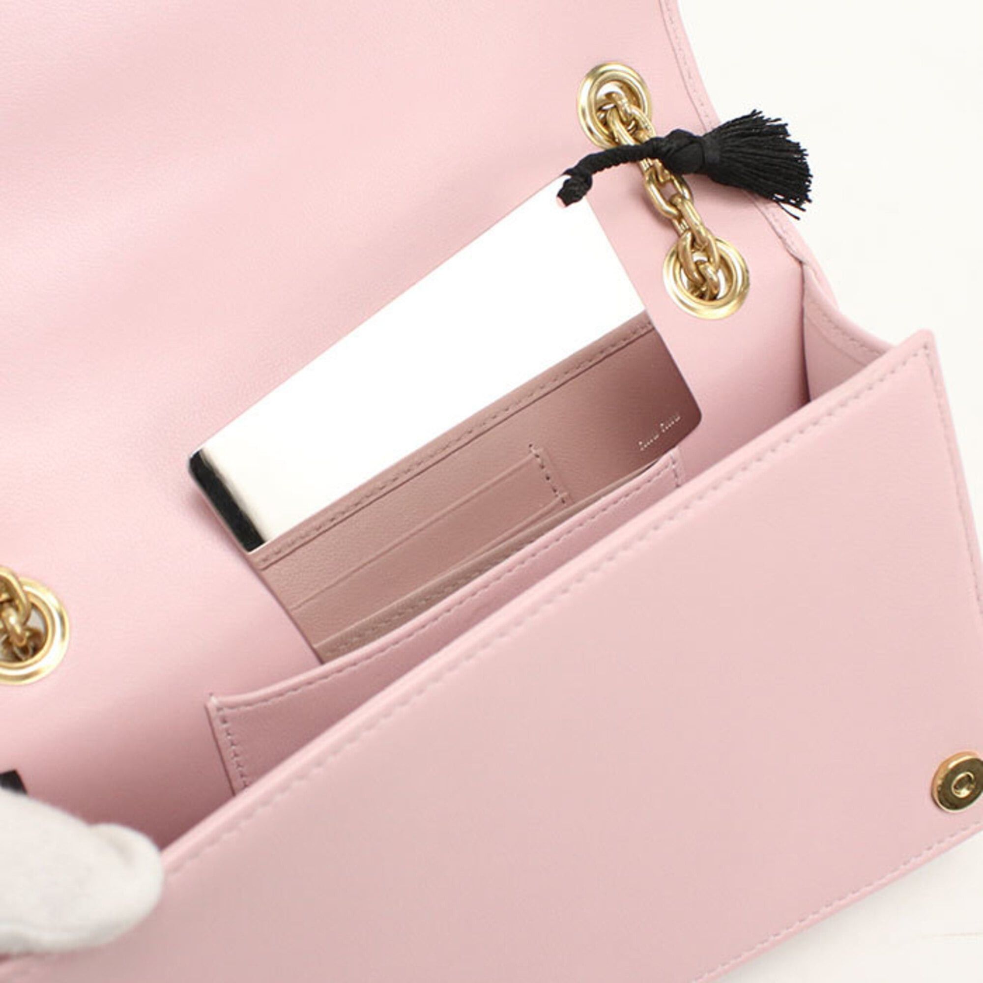 Miu Miu Miu Miu MIUMIU (OUTLET) Miu Outlet Shoulder Bag 5BP065 Chain Matelassé Women's Pink Size ONE SIZE - 7 Thumbnail