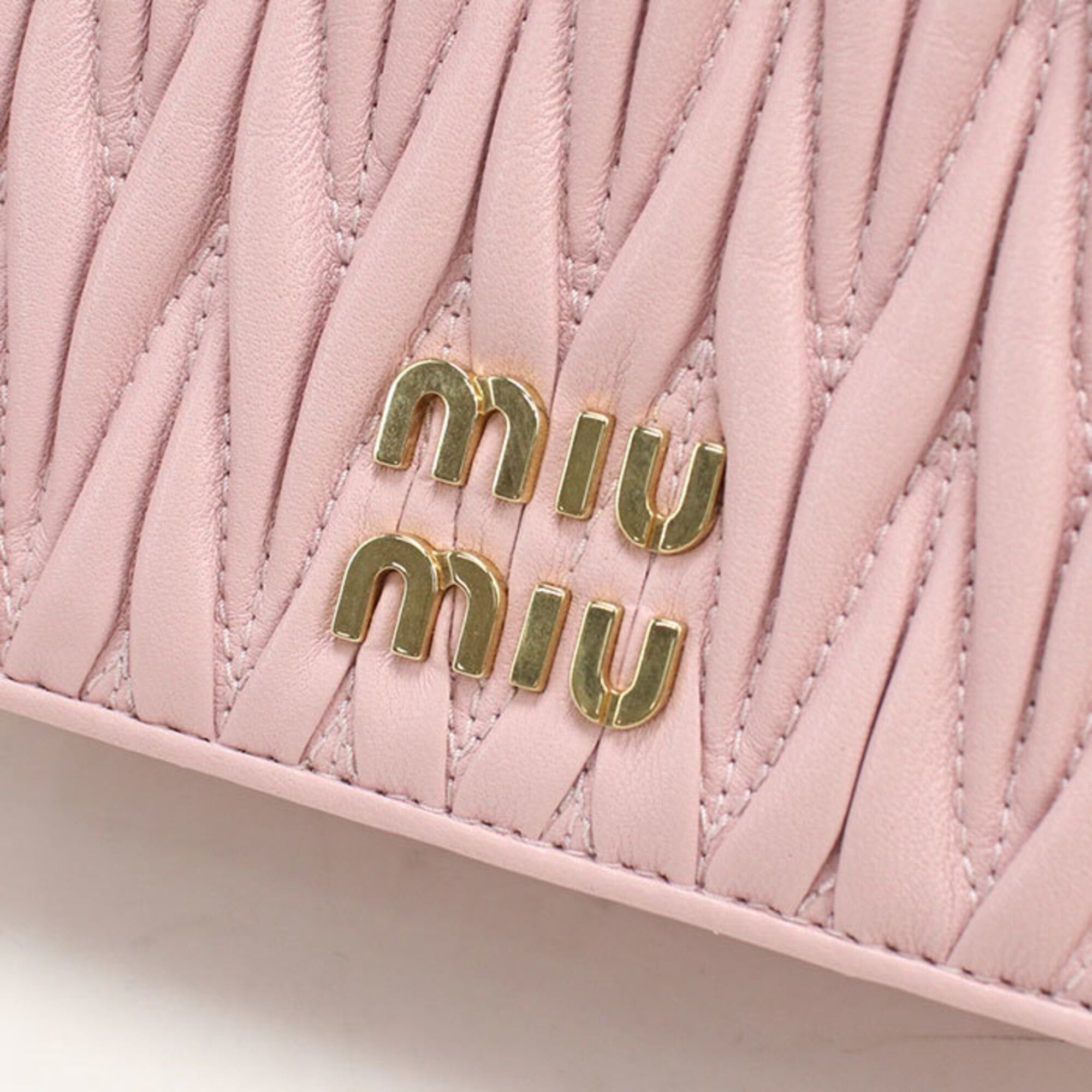 Miu Miu Miu Miu MIUMIU (OUTLET) Miu Outlet Shoulder Bag 5BP065 Chain Matelassé Women's Pink Size ONE SIZE - 4 Thumbnail