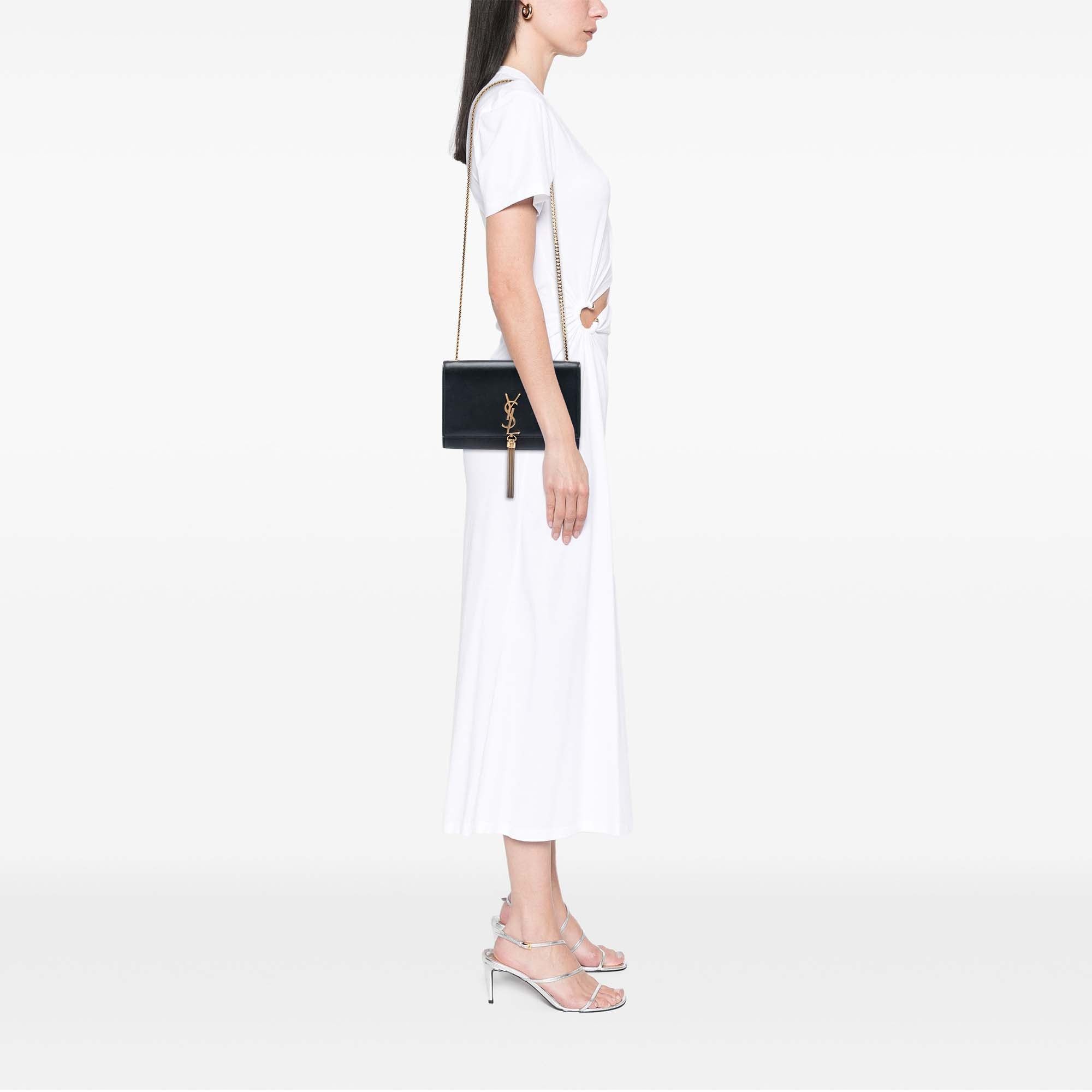 Saint Laurent Paris Smooth Calfskin Classic Monogram Kate Tassel Crossbody Size ONE SIZE - 6 Thumbnail