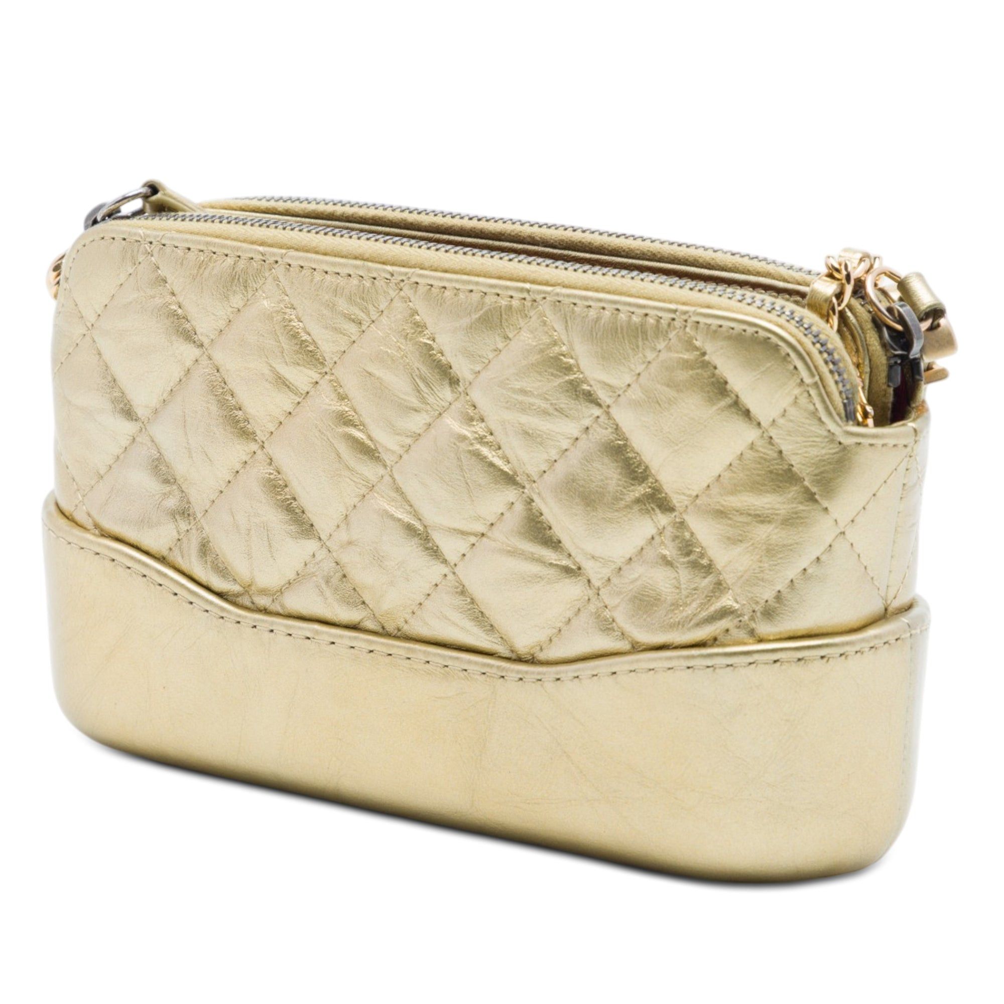 Chanel Quilted Metallic Aged Calfskin Gabrielle Clutch With Chain Size ONE SIZE - 2 Thumbnail