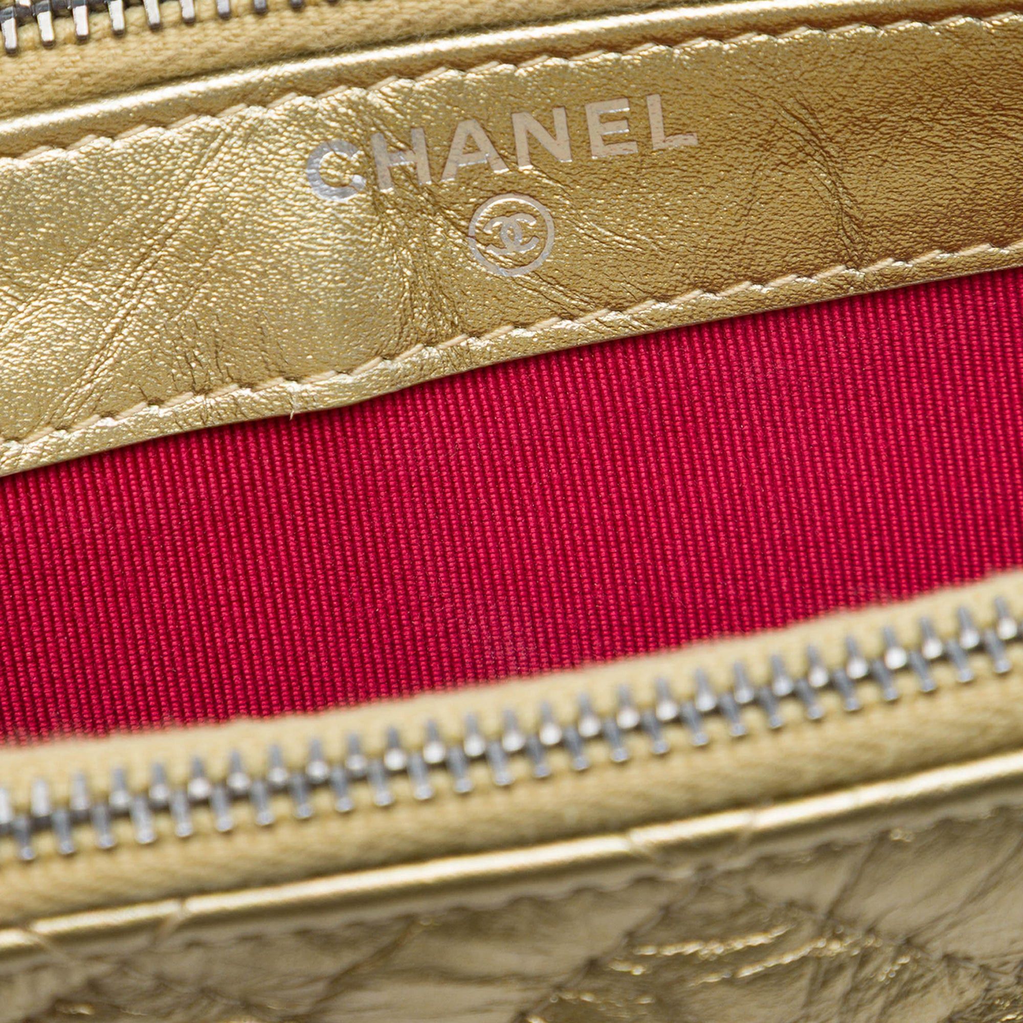 Chanel Quilted Metallic Aged Calfskin Gabrielle Clutch With Chain Size ONE SIZE - 5 Thumbnail
