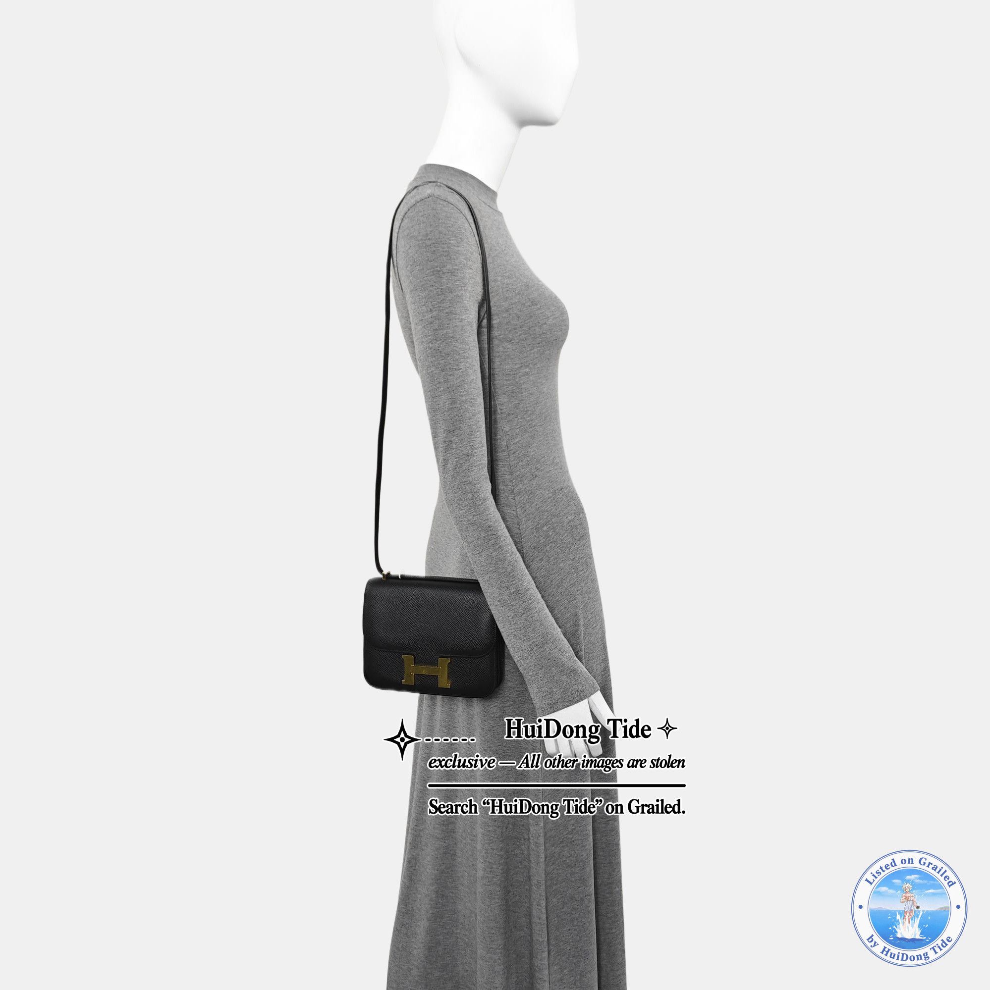 Hermes HERMÈS Constance Mini Epsom Shoulder Bag Black Size ONE SIZE - 2 Thumbnail