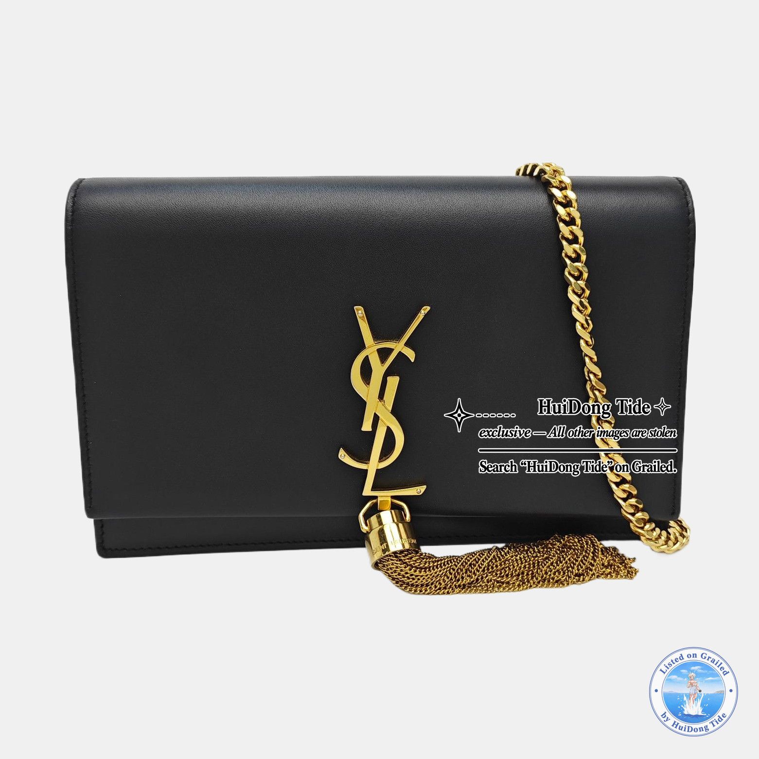 Saint Laurent Paris Saint Laurent Kate Tassel Shoulder Bag Black Size ONE SIZE - 7 Thumbnail