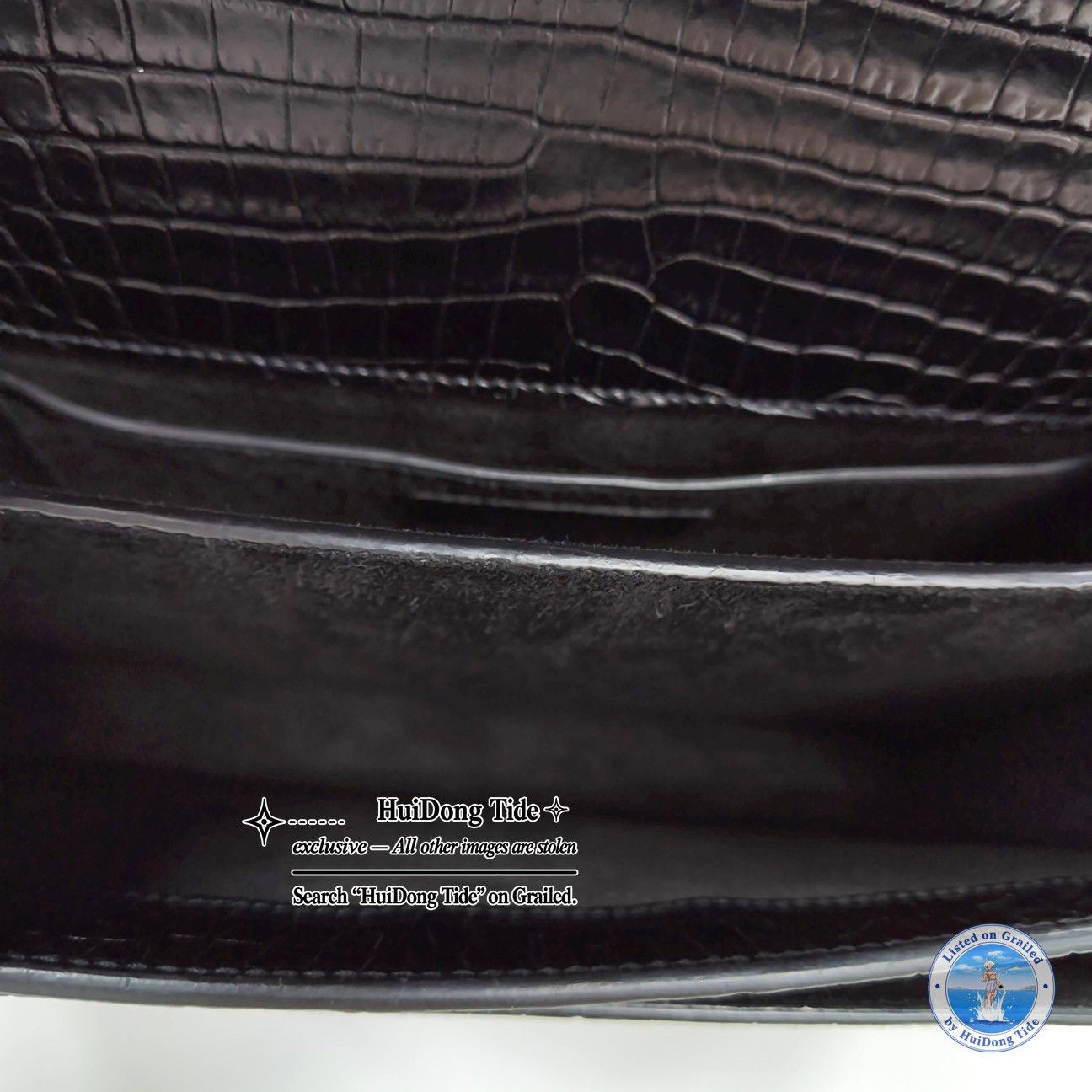 Saint Laurent Paris Saint Laurent Sunset Crocodile-Embossed Shoulder Bag Size ONE SIZE - 6 Thumbnail