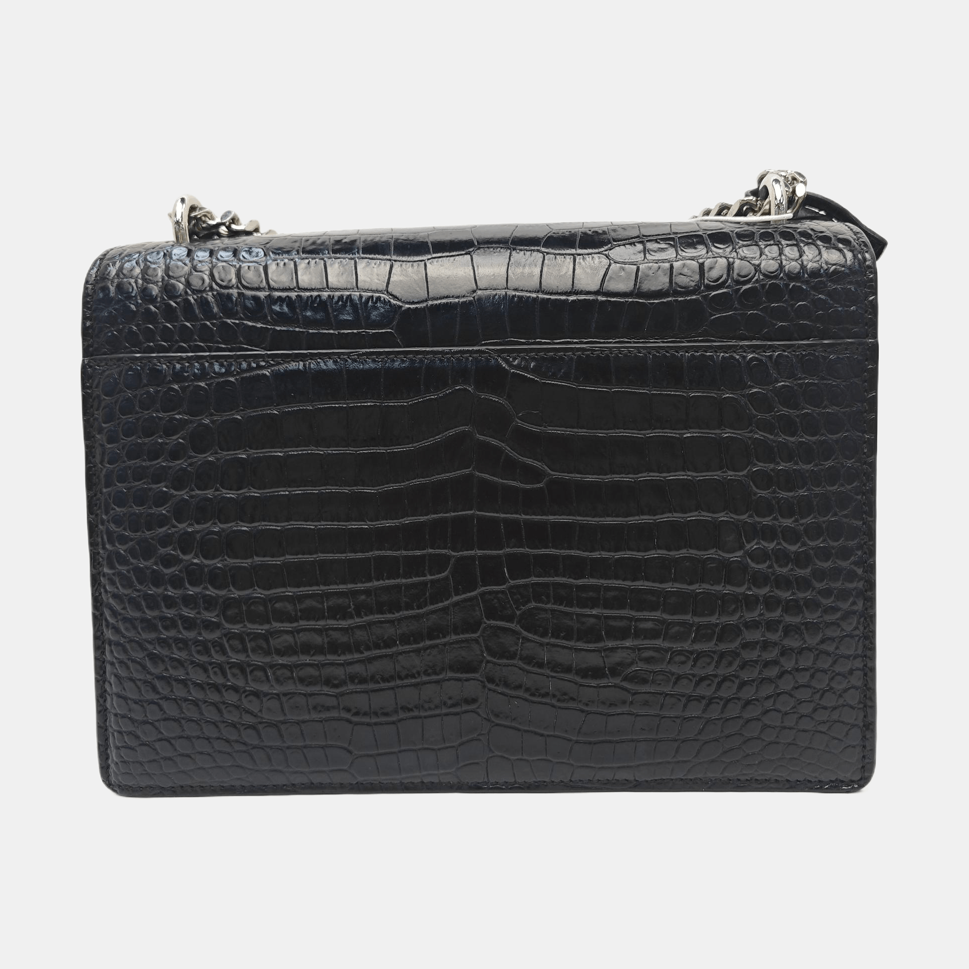 Saint Laurent Paris Saint Laurent Sunset Crocodile-Embossed Shoulder Bag Size ONE SIZE - 4 Thumbnail