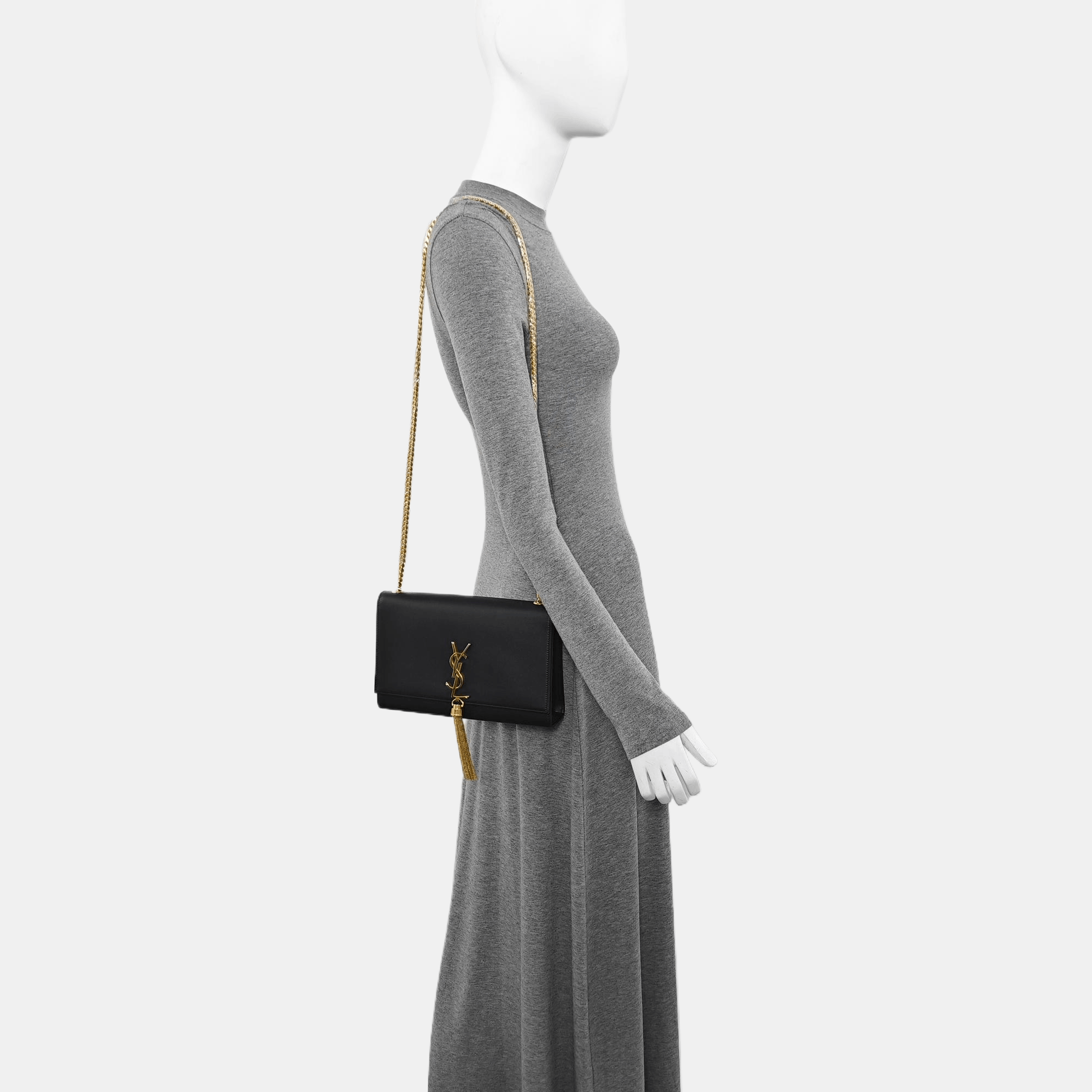 Saint Laurent Paris Saint Laurent Kate Leather Tassel Shoulder Bag ONE SIZE Size ONE SIZE - 2 Thumbnail