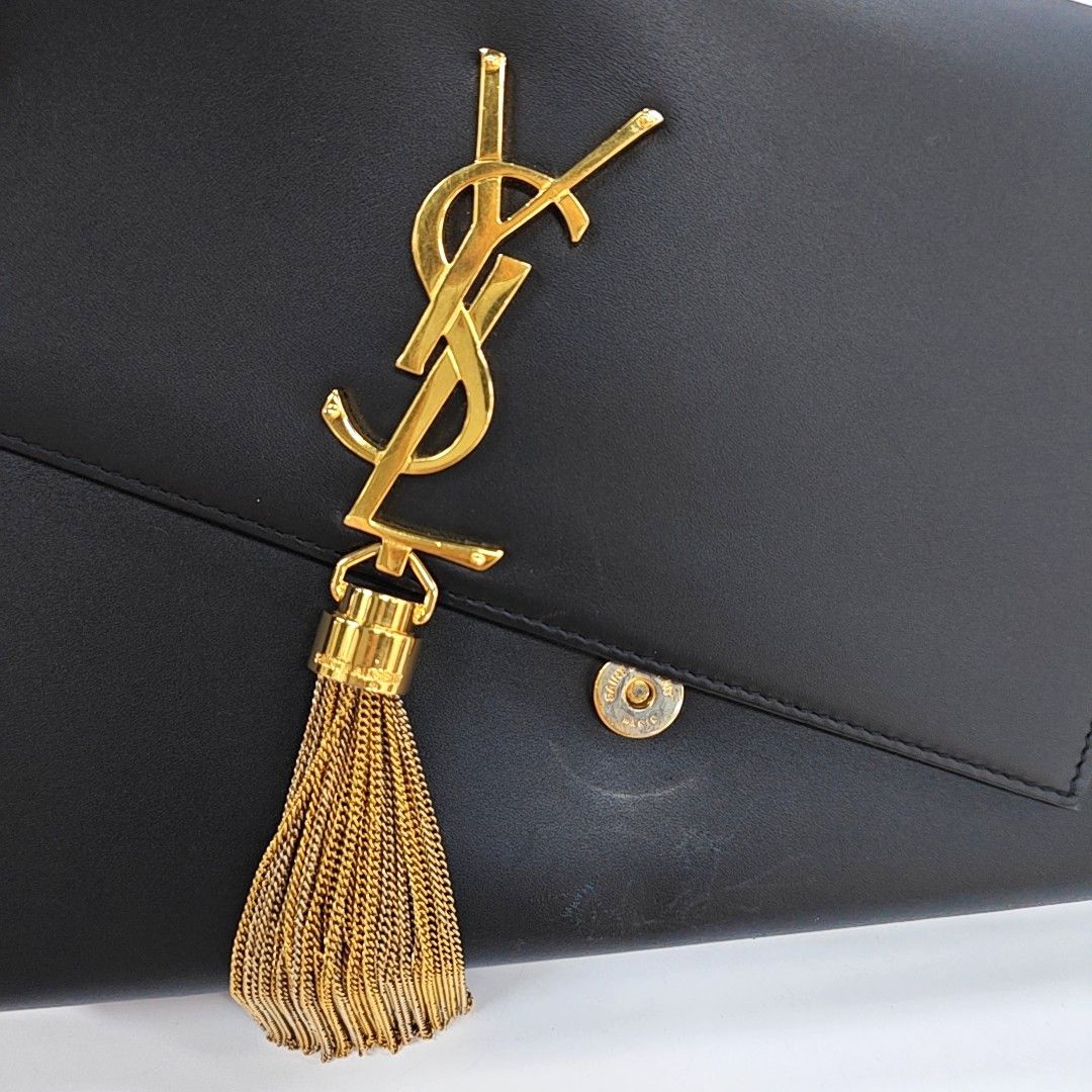 Saint Laurent Paris Saint Laurent Kate Leather Tassel Shoulder Bag ONE SIZE Size ONE SIZE - 10 Thumbnail