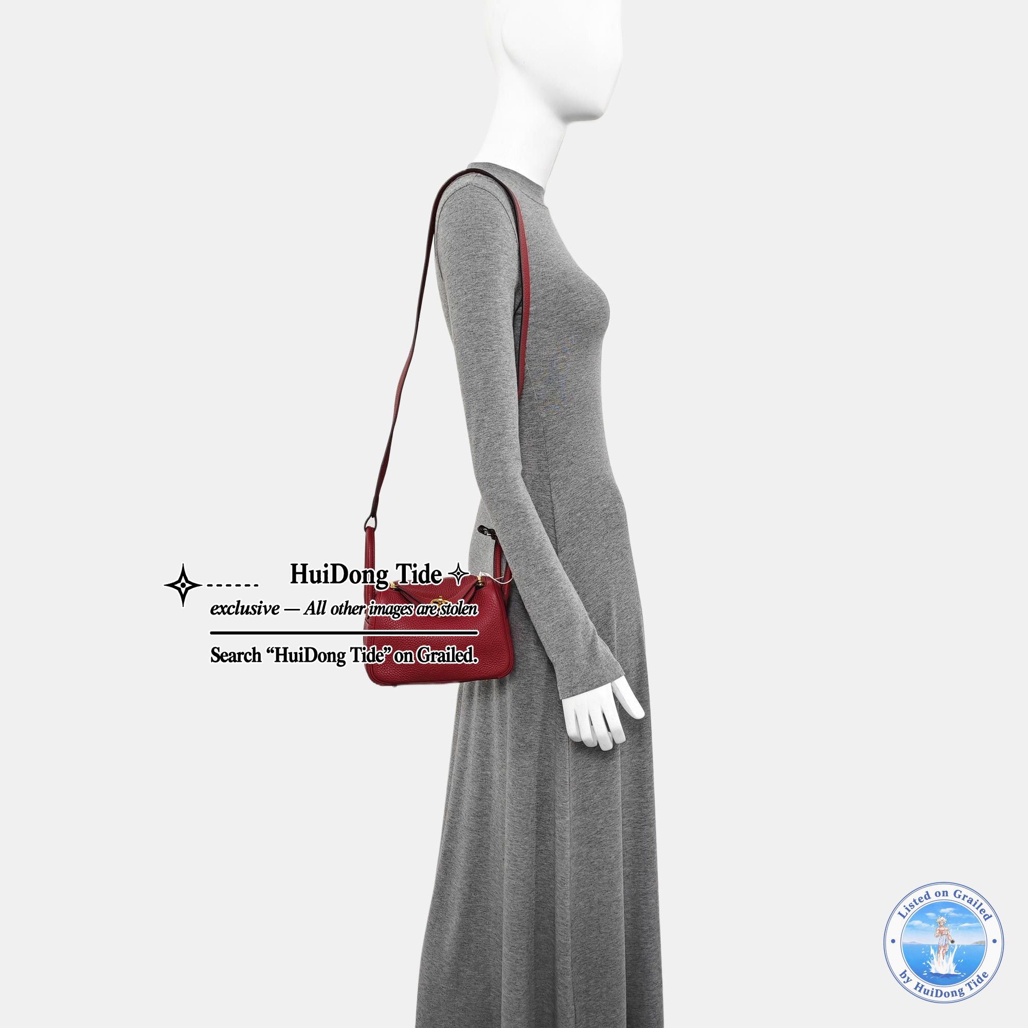 Hermes HERMÈS Lindy Mini Clemence Leather Bag Size ONE SIZE Size ONE SIZE - 2 Thumbnail
