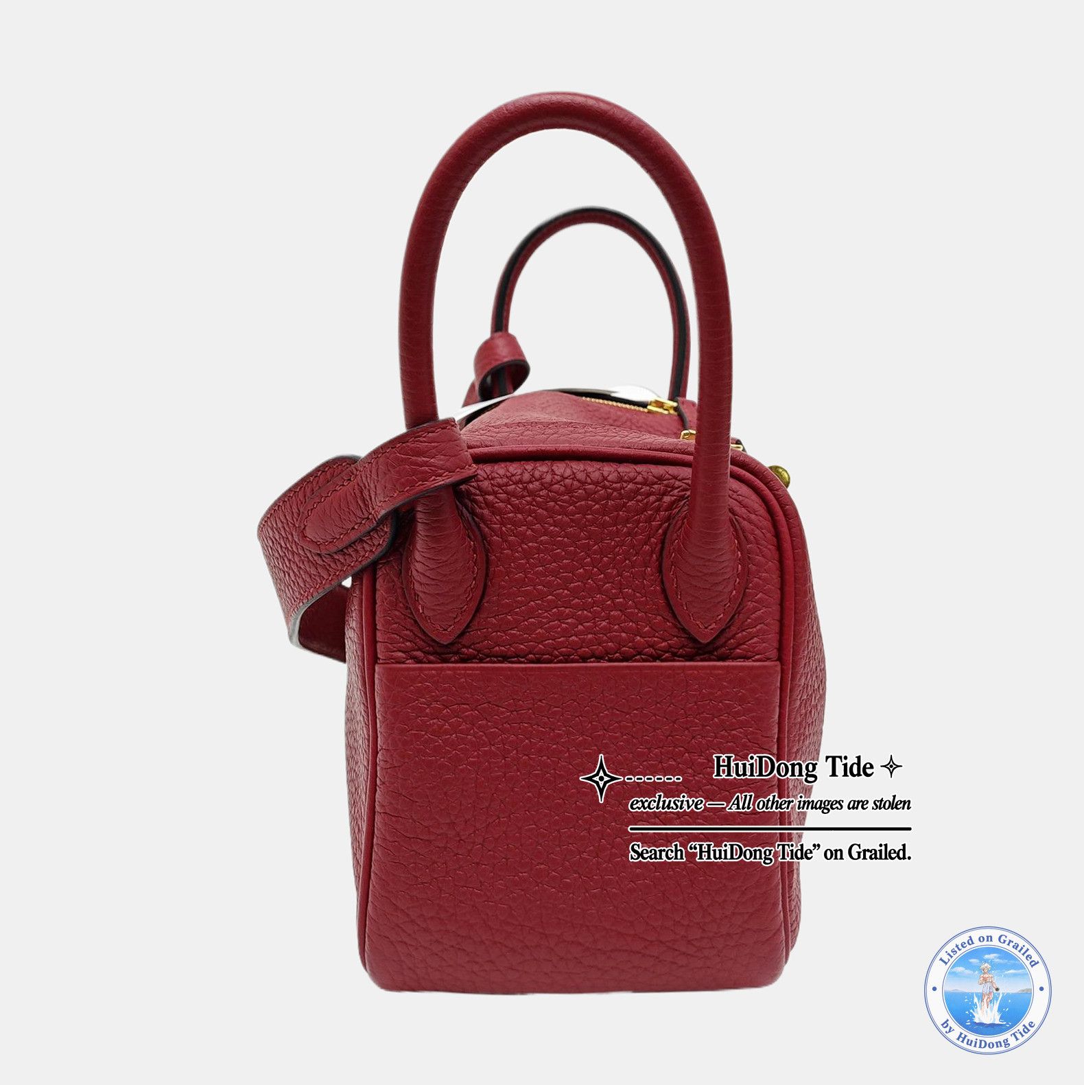 Hermes HERMÈS Lindy Mini Clemence Leather Bag Size ONE SIZE Size ONE SIZE - 3 Thumbnail