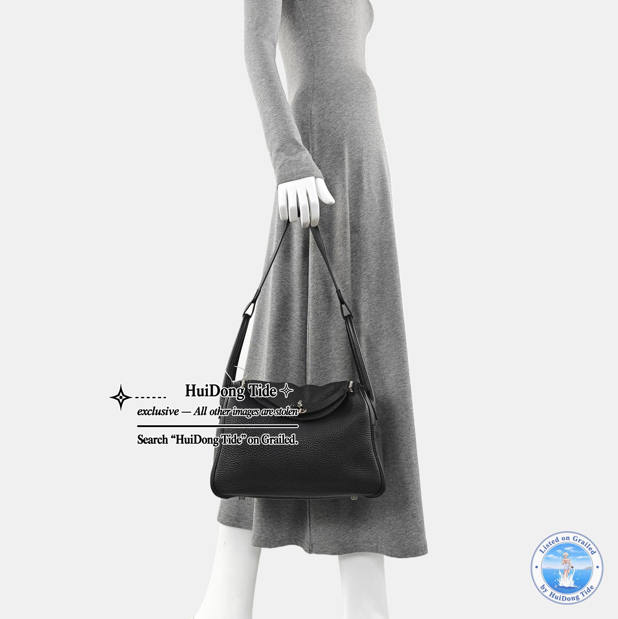 Hermes Hermès Lindy 26 Black Clemence Leather Bag Size ONE SIZE - 2 Thumbnail