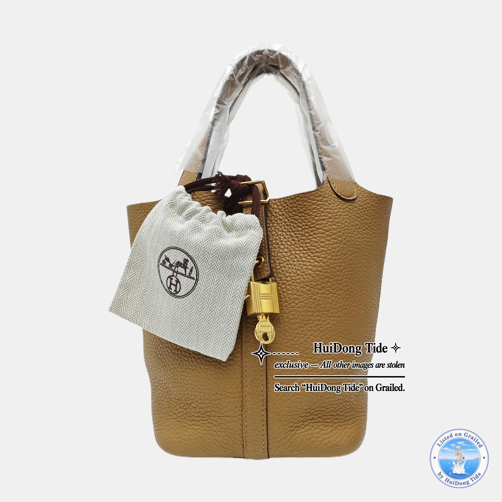 Hermes HERMÈS Picotin Lock 18 Biscuit Clemence Leather Bag Size ONE SIZE - 7 Thumbnail
