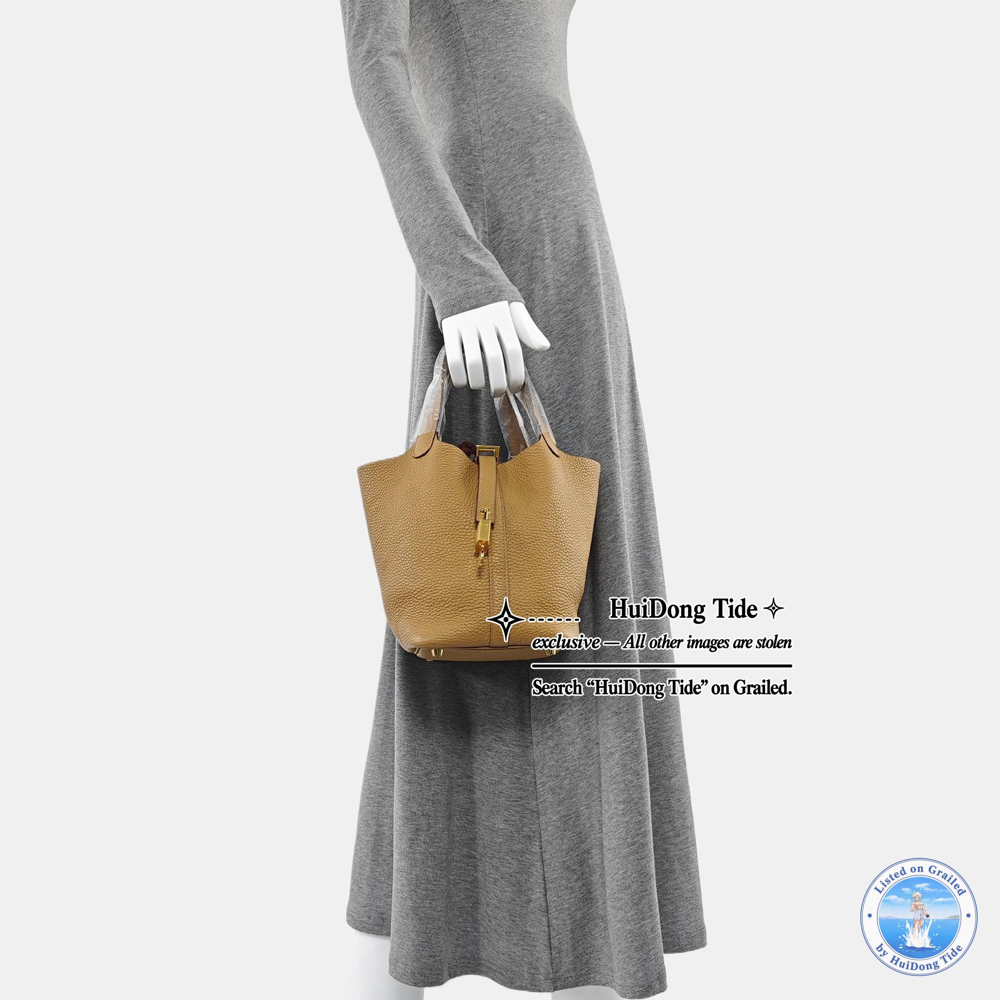 Hermes HERMÈS Picotin Lock 18 Biscuit Clemence Leather Bag Size ONE SIZE - 2 Thumbnail