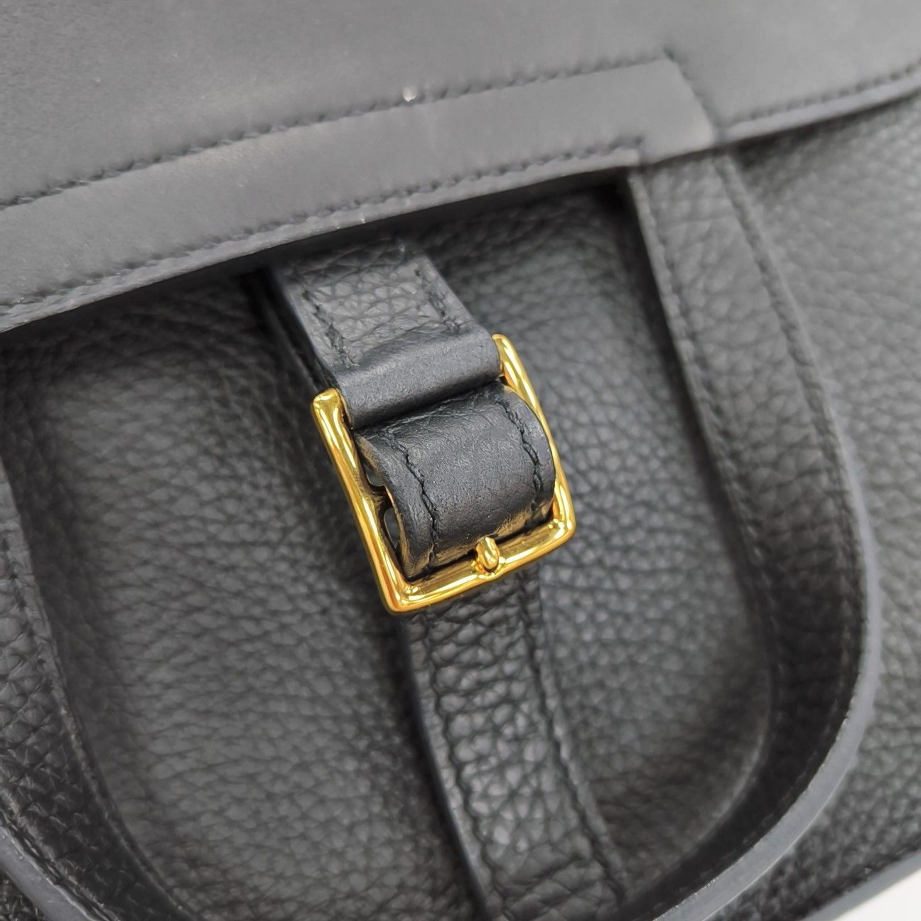 Hermes HERMÈS Halzan 25 Black Clemence Leather Shoulder Bag Size ONE SIZE - 9 Thumbnail