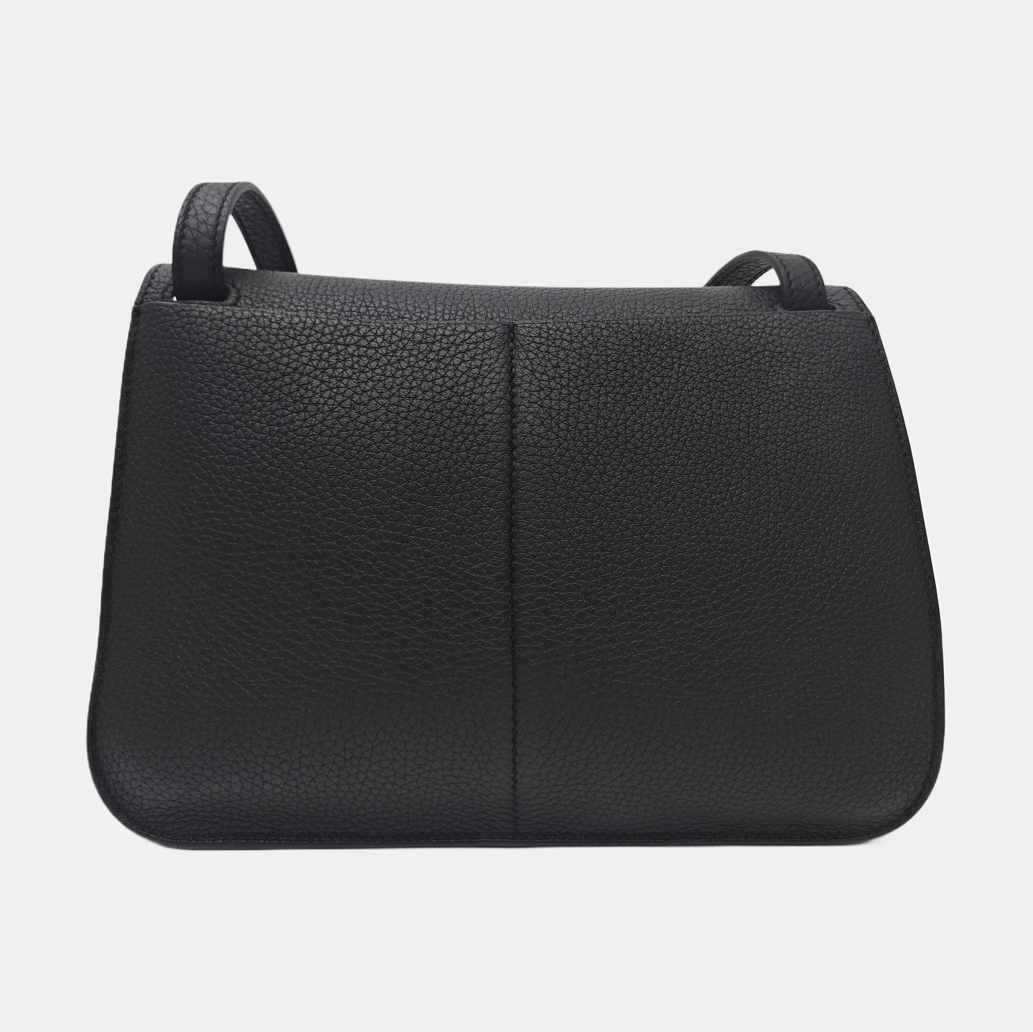 Hermes HERMÈS Halzan 25 Black Clemence Leather Shoulder Bag Size ONE SIZE - 4 Thumbnail