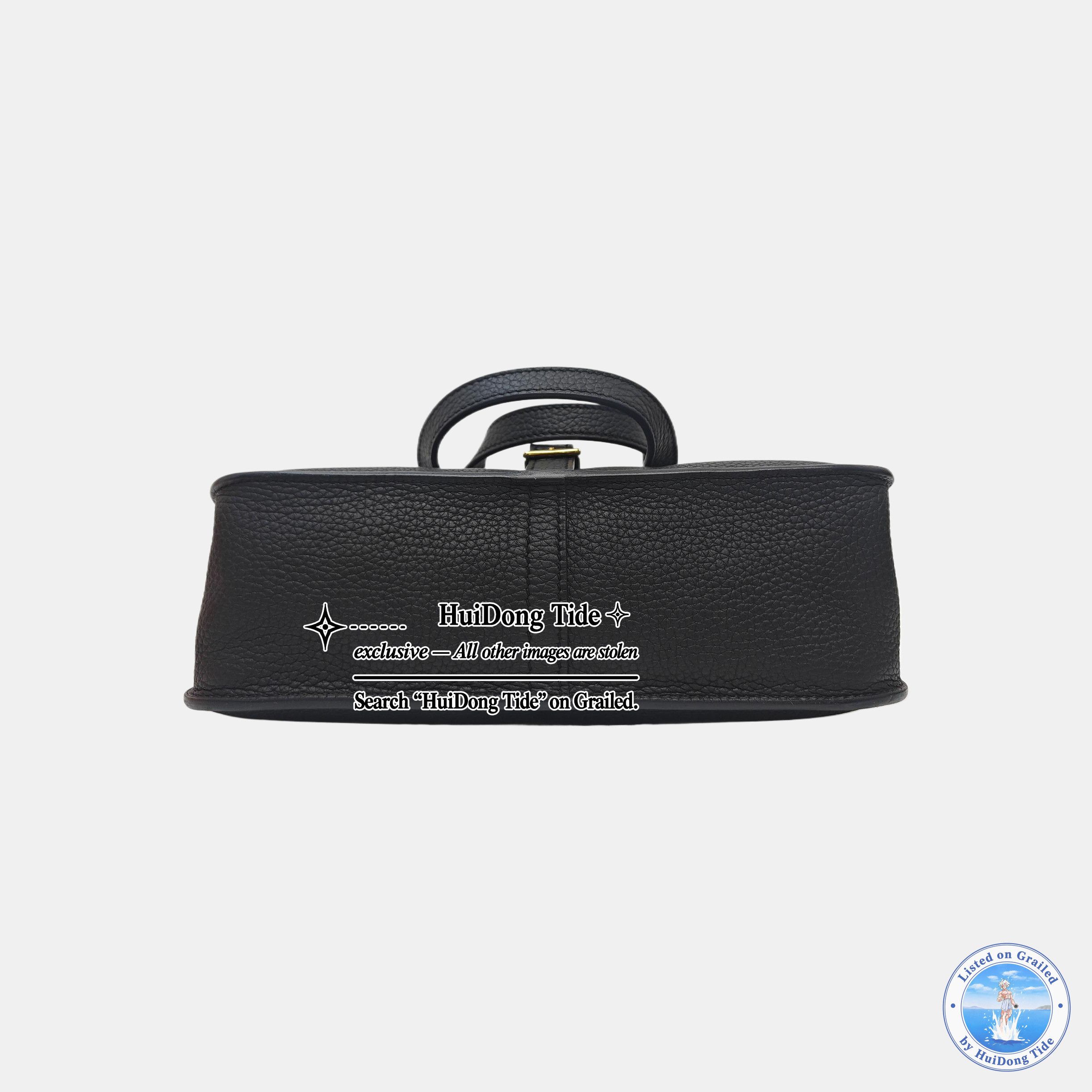 Hermes HERMÈS Halzan 25 Black Clemence Leather Shoulder Bag Size ONE SIZE - 5 Thumbnail
