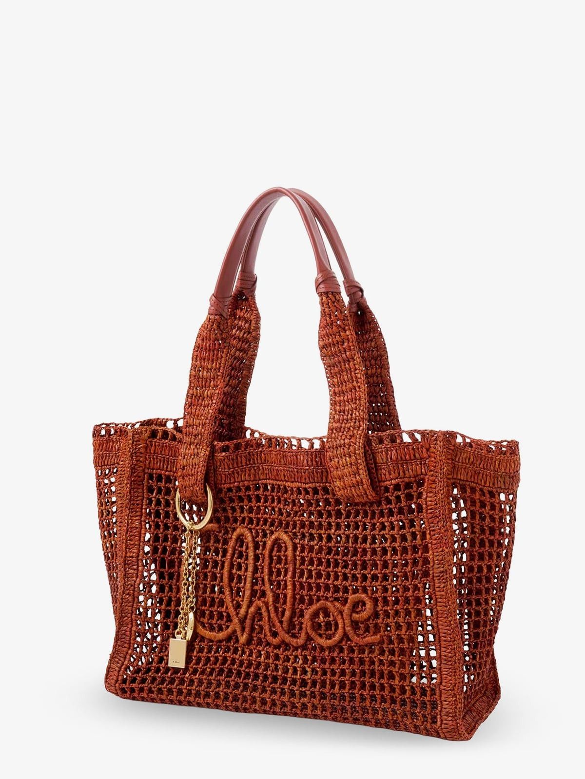 Chloe CHLOE' East-West Summer Banana Raffia Shoulder Bag Size ONE SIZE - 3 Thumbnail
