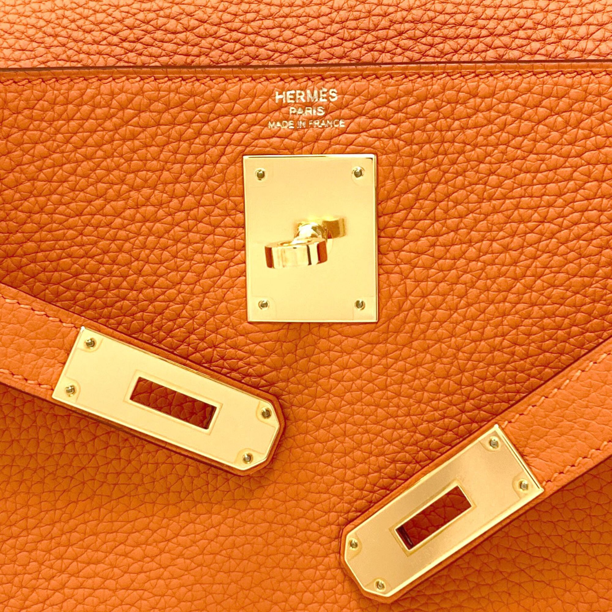 Hermes Hermes Kelly 28, inner stitching, gold hardware, handbag, Togo leather, women's. Size ONE SIZE - 13 Thumbnail